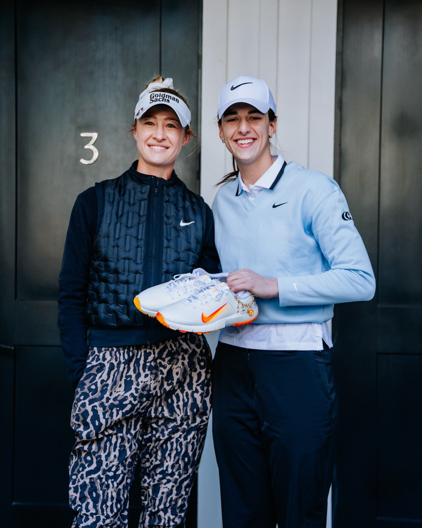 Nelly Korda gave CC a pair of her @nike PE&rsquo;s ahead of the Annika Pro-Am 🧡