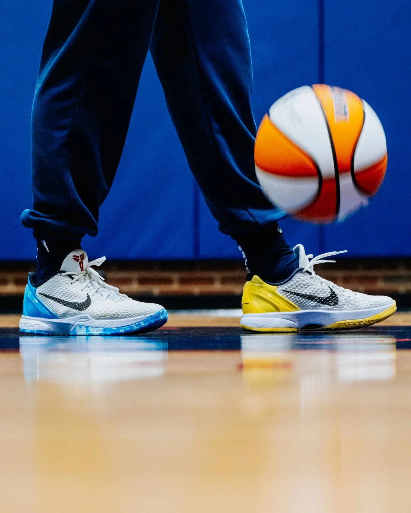 Back in the gym with the kid 💛🩵