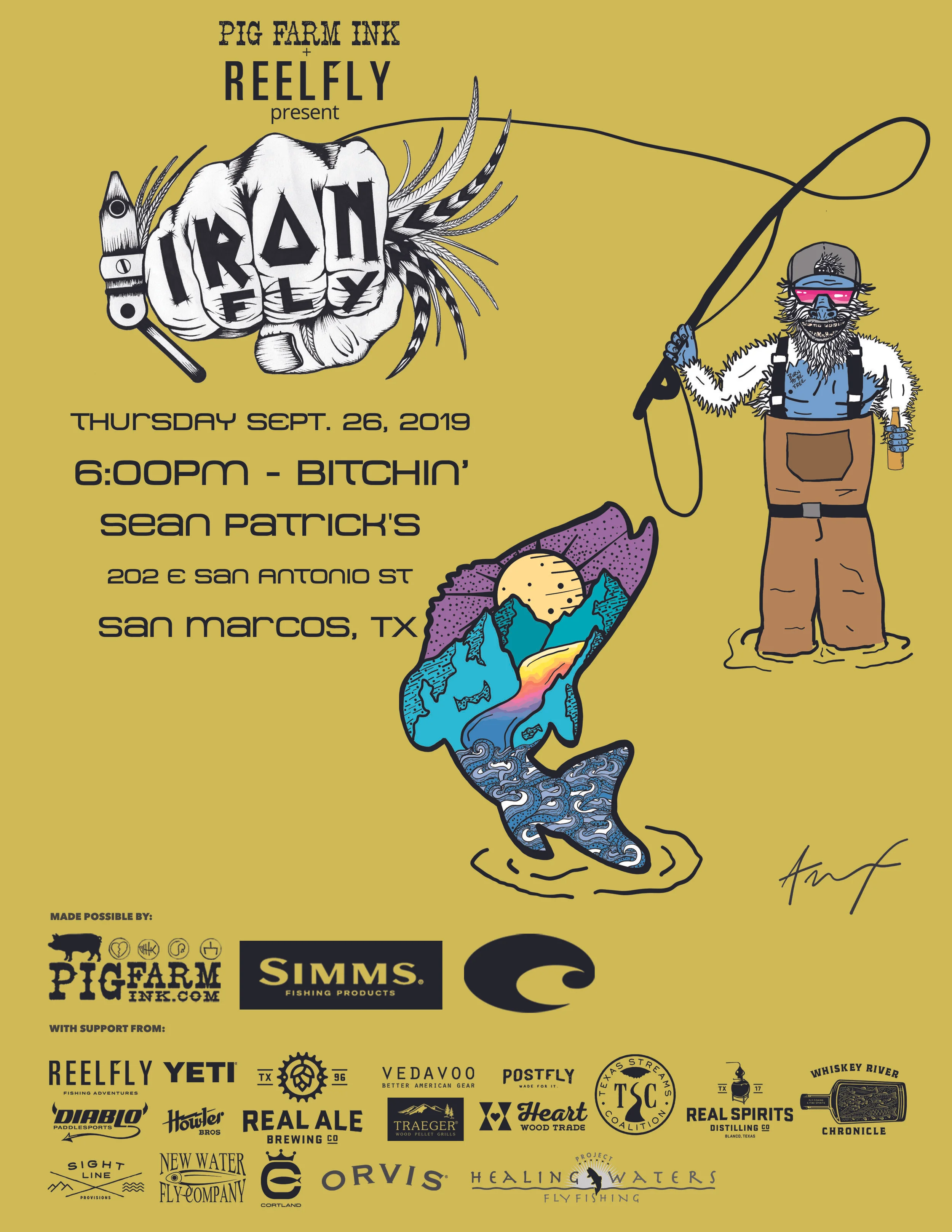 Iron Fly 2019 happens Thurs., Sept 26, starting at 6 p.m. Click on the poster to enlarge.