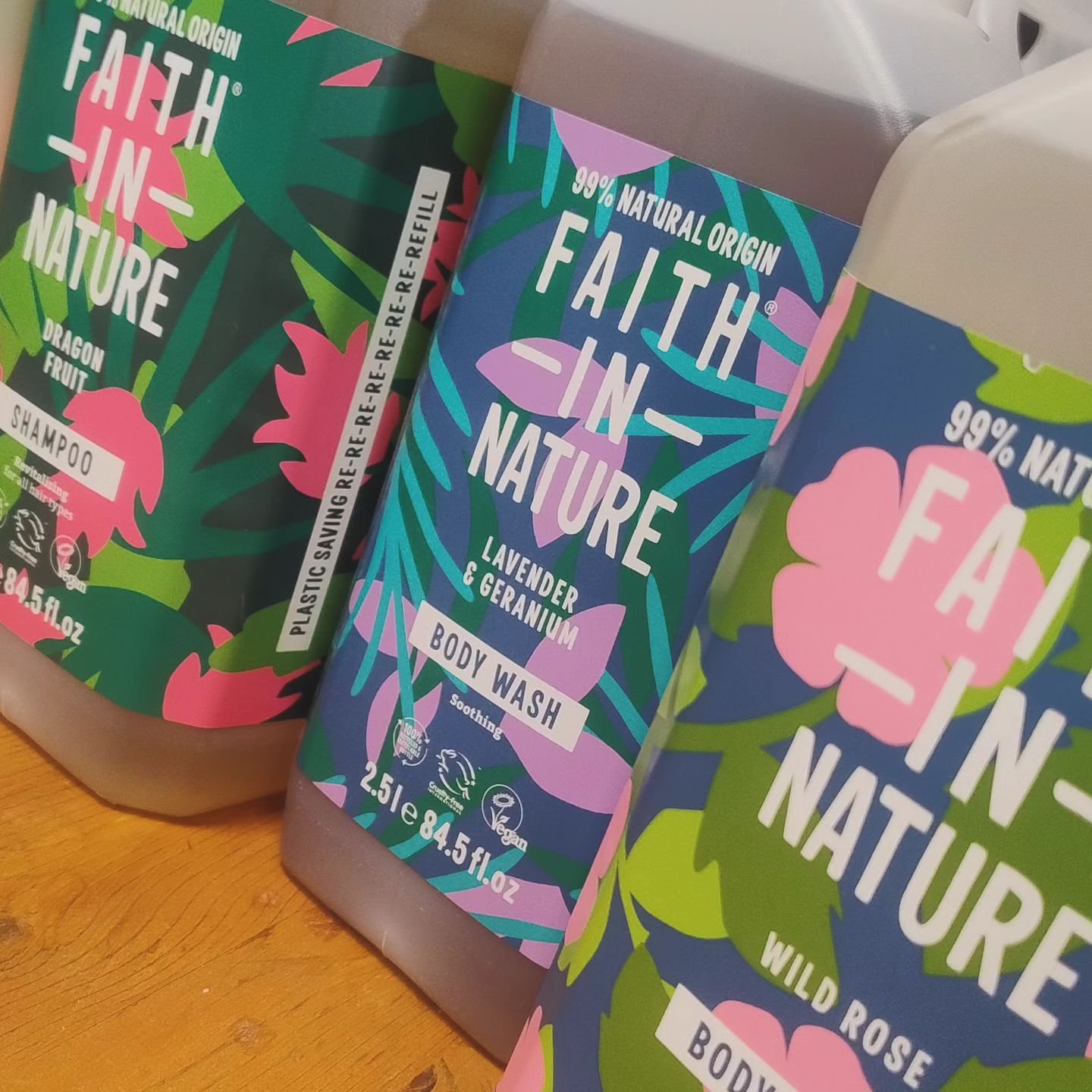 *SPECIAL OFFER*

Faith in Nature 2.5 litre products: shampoo, conditioner and body wash.

A variety a delicious scents available.

Was: &pound;30.00
Now: &pound;22.00

For a limited time, whilst stocks last. 

Check in store or order online, link in 