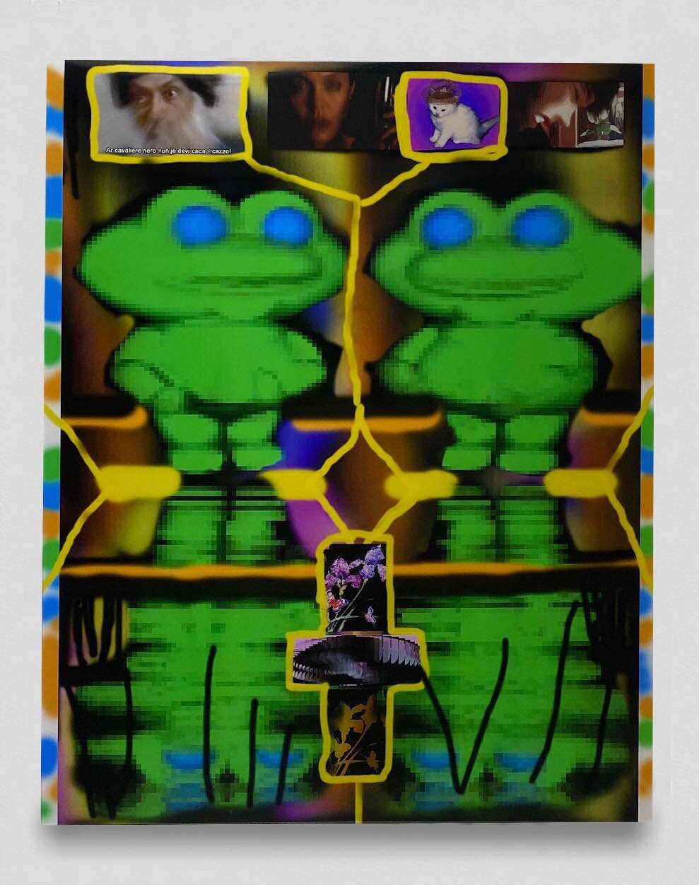     JARED HOFFMAN    Wet Brains Love Christ , 2020  Lenticular on Panel  16 x 20 x 1 inches   info@goodnakedgallery.com    