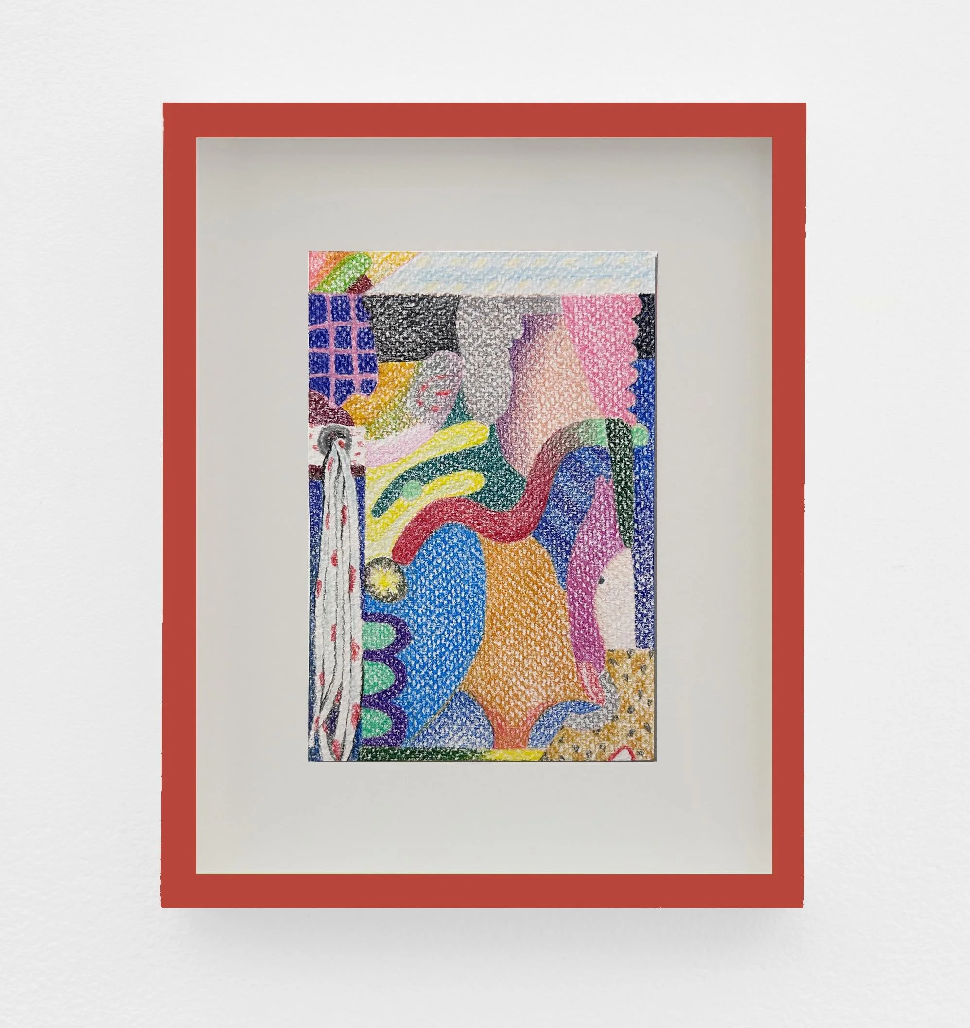 JENAL DOLSON Mazy Motion Pencil crayon on aquarelle 6 x 4 inches 9 x 7 inches (framed) $1,200