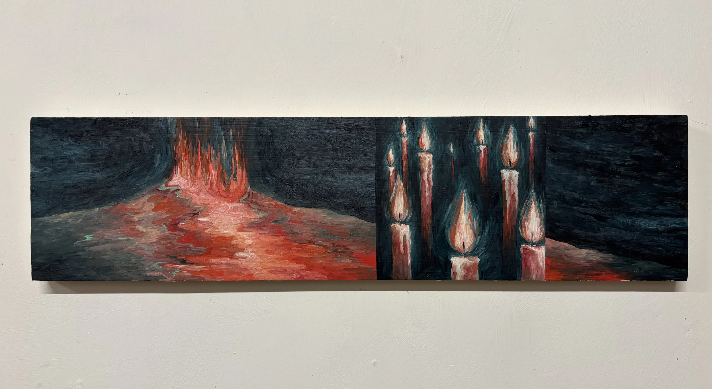   VINCENT STRACQUADANIO   Oil on panel  6 × 23.5 inches   $2,600  