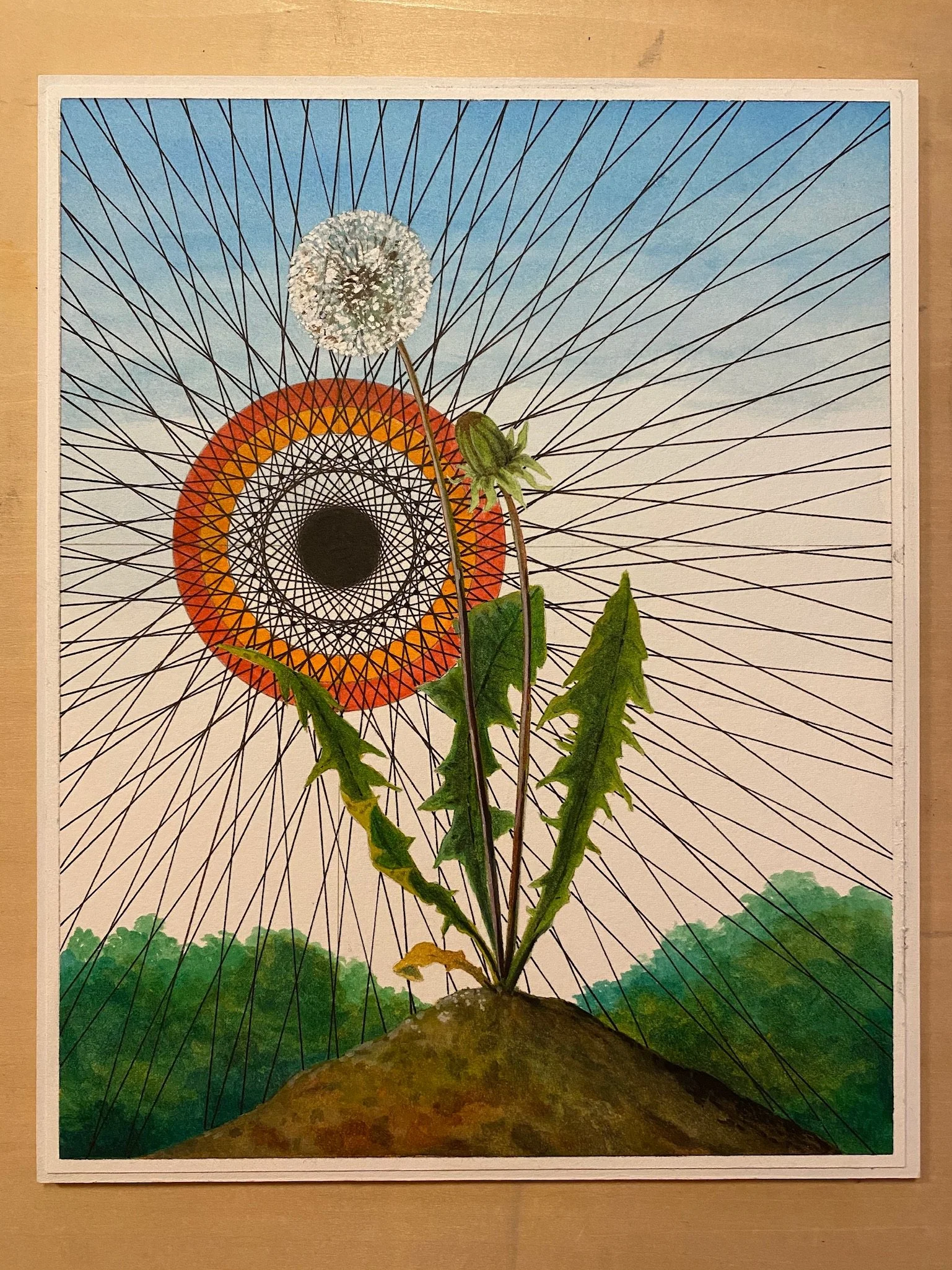   PEARL COWAN    Radiant Void   Watercolor, gouache &amp; ink on paper mounted on panel  10 x 8 inches   $1,200  