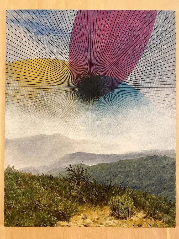   PEARL COWAN    Radiant Void   Oil &amp; acrylic on canvas mounted on panel  14 × 11 inches  $2,200 