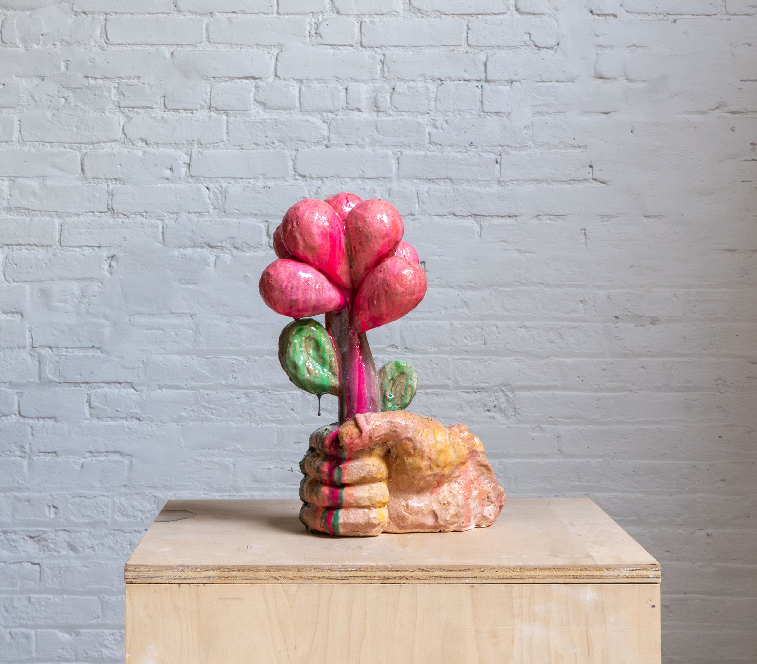   TREVOR KING    Gift   Stoneware, underglaze,  urethane resin  14 x 11 x 10 inches     $2,400  