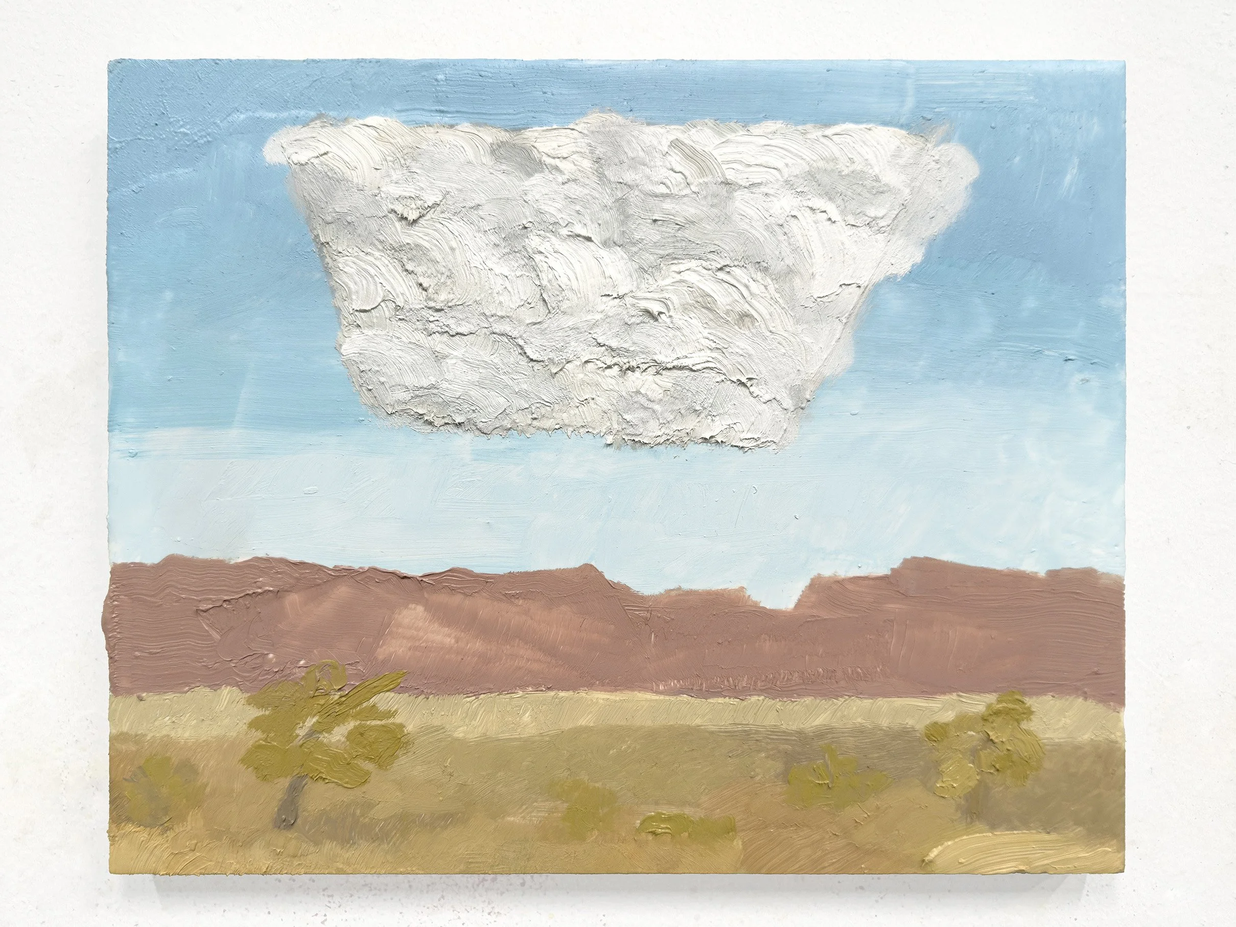   TAVIN DAVIS    Day Unknown    Square Pies in the Skies (2 of 2)   Oil and wax on panel  8 x 10 inches   $4,000  