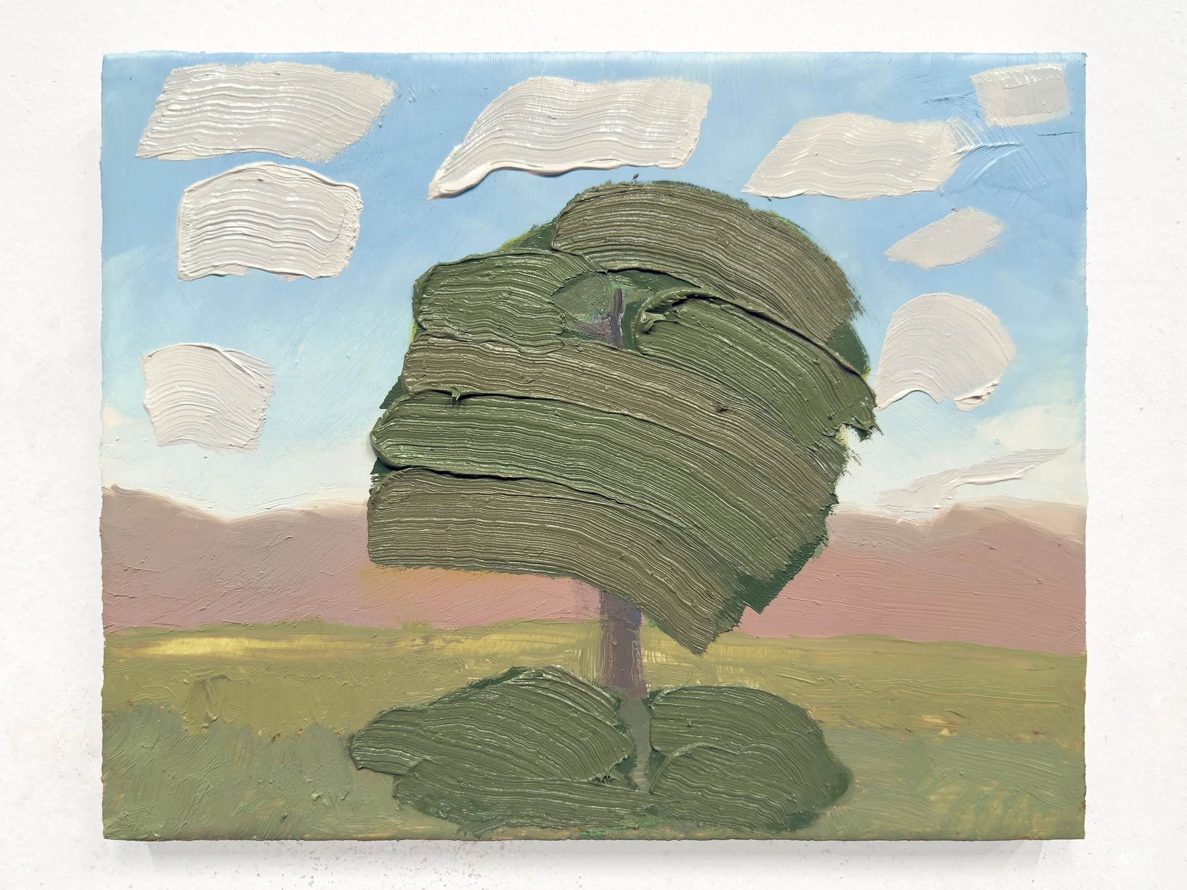   TAVIN DAVIS    Day 164    Layers and Brain Rot   Oil and wax on panel  8 x 10 inches   $2,000  