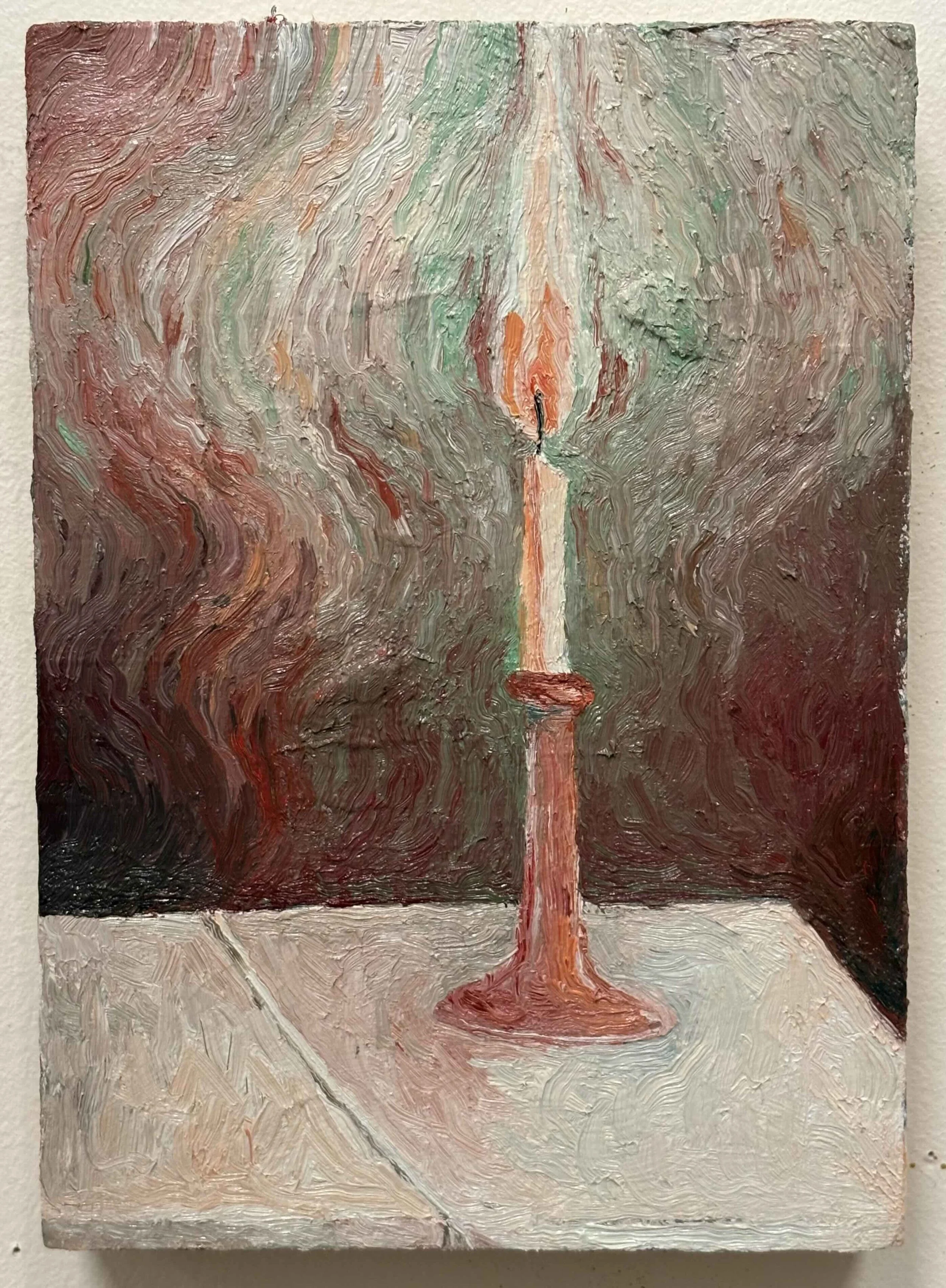   VINCENT STRACQUADANIO    Turn On Your Heart Light Baby   Oil on panel  7 × 5 inches   SOLD  