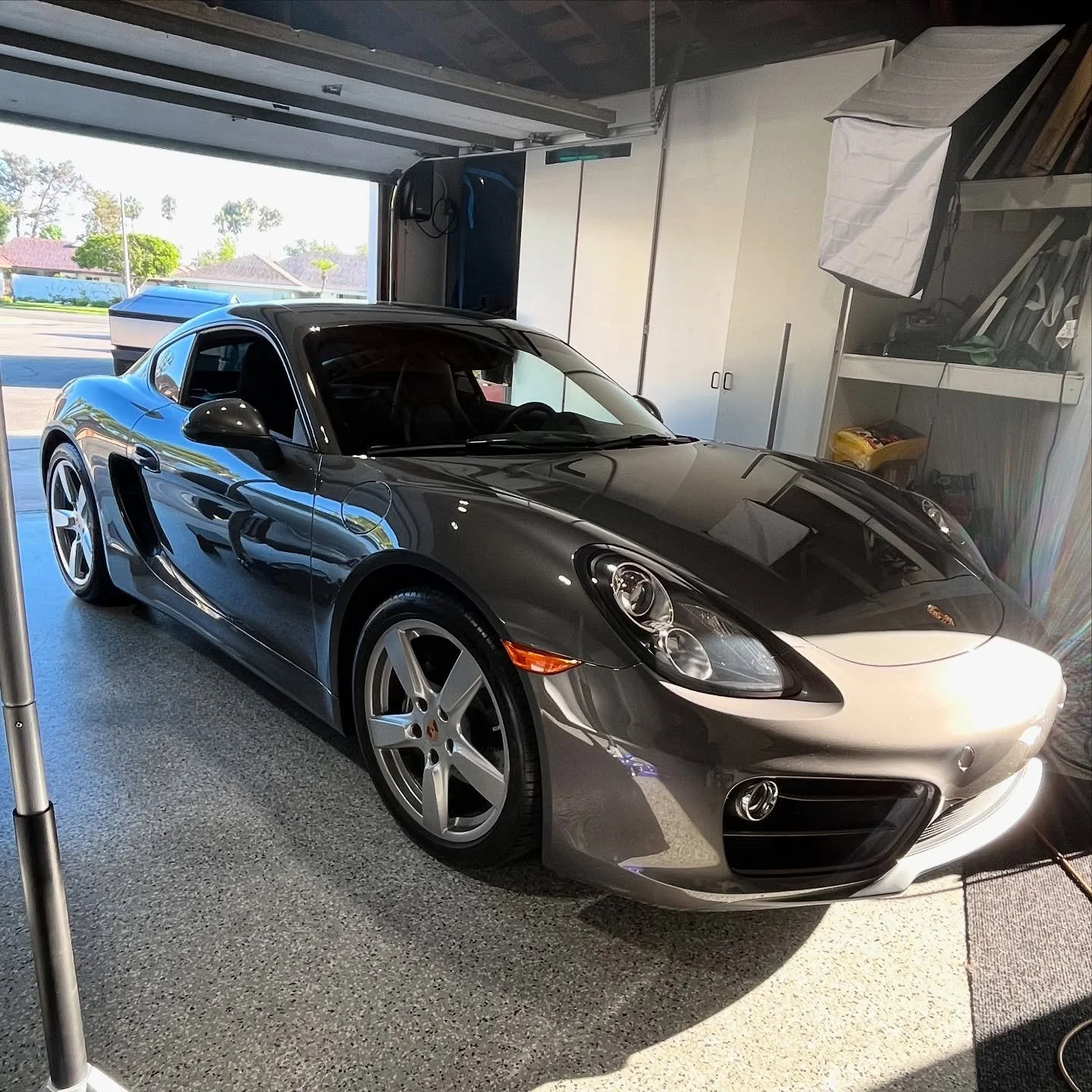 This low mileage 981 Cayman received a drive belt and tensioner service, with new belt rollers. She also received upgraded BMC performance air filters and an oil service. These are wonderful sport coupes and offer surprisingly tight handling, close r