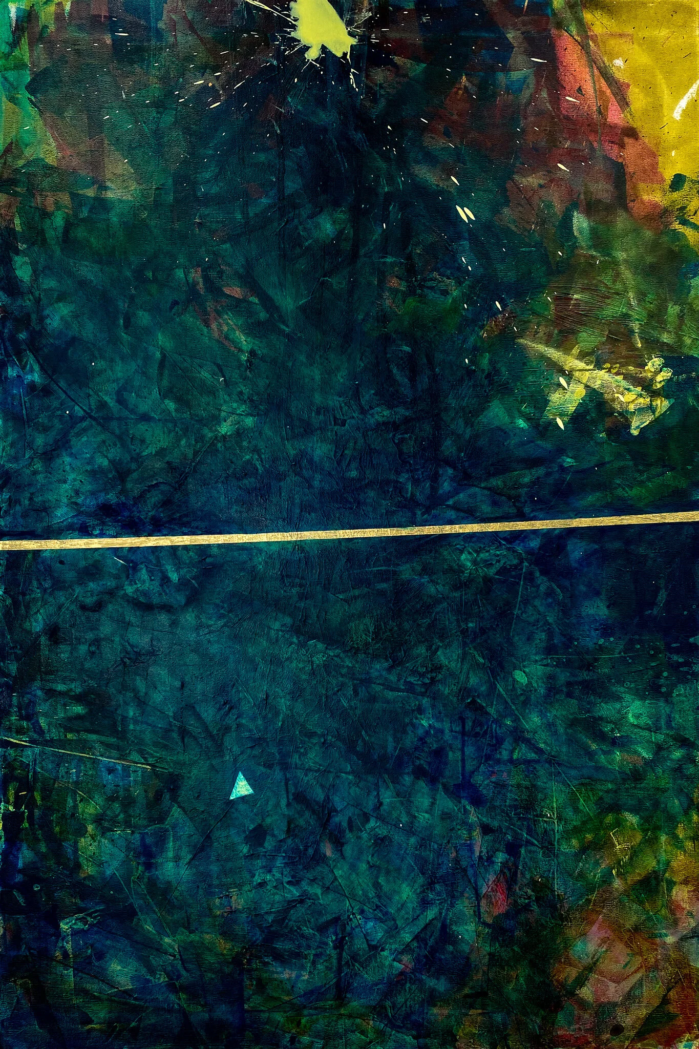 Sun Loves The Moon | acrylic on canvas | 24 x 36 x .5 | 2020 | in studio