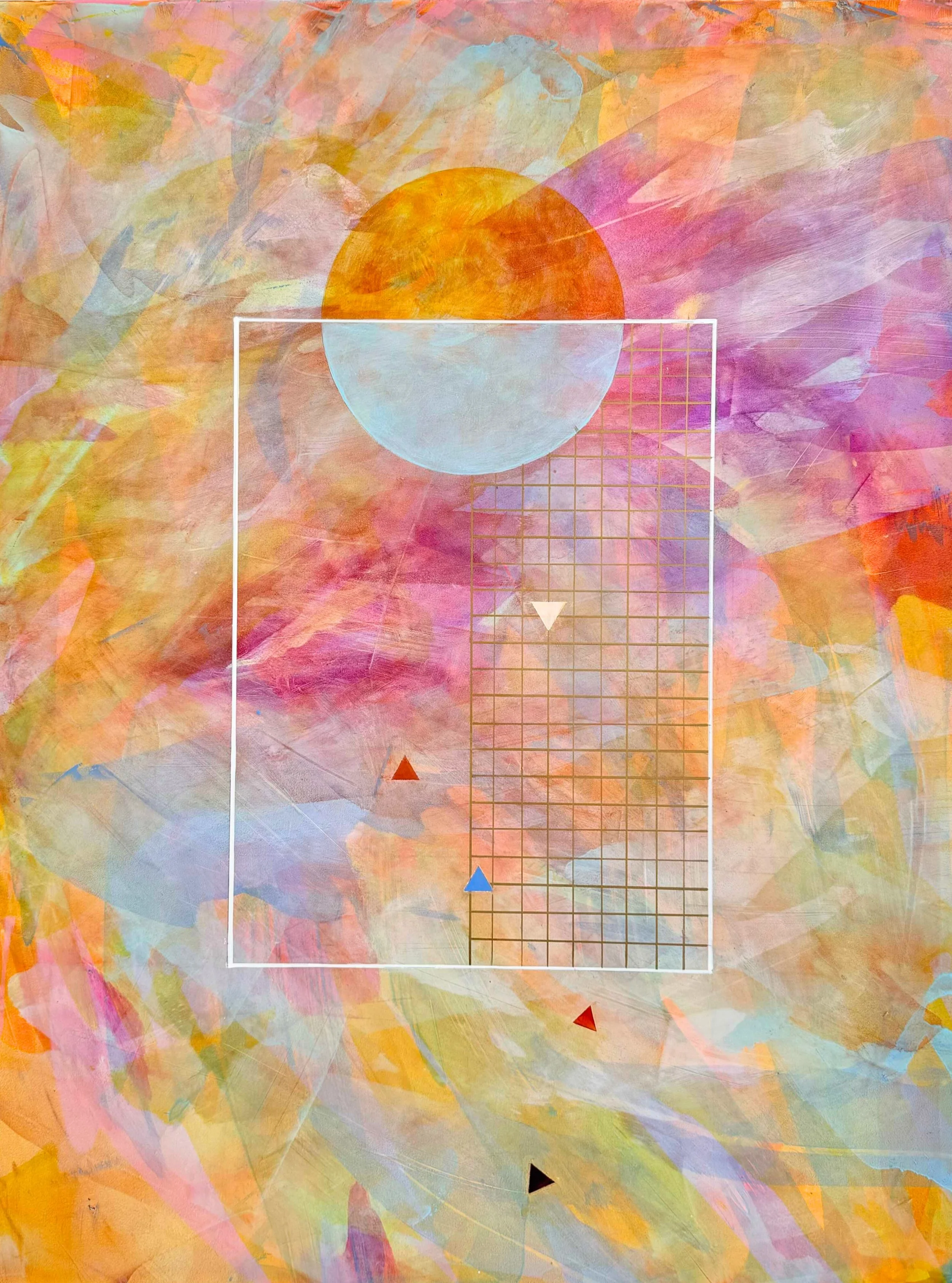 Epochs Gestating A Planet | 18" x 24" | acrylic on gessobord | 2023