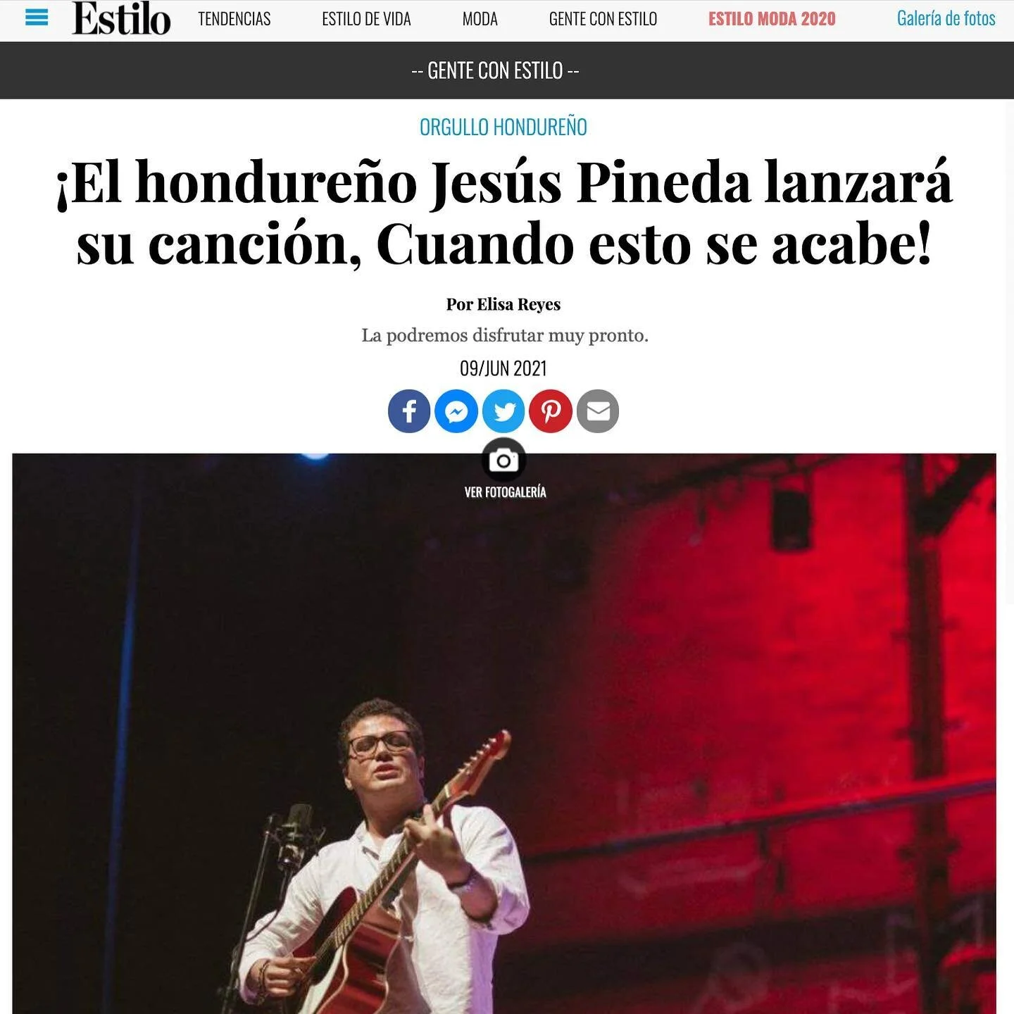 Muchas gracias a @revista_estilo por el art&iacute;culo!!!❤️❤️🇭🇳🇭🇳 link in bio para leerlo completo!

No aguanto para que bailemos!! ❤️🇭🇳❤️🇭🇳 les pido que la guarden porque eso ayuda a que les aparezca ma&ntilde;ana y la puedan escuchar no m&