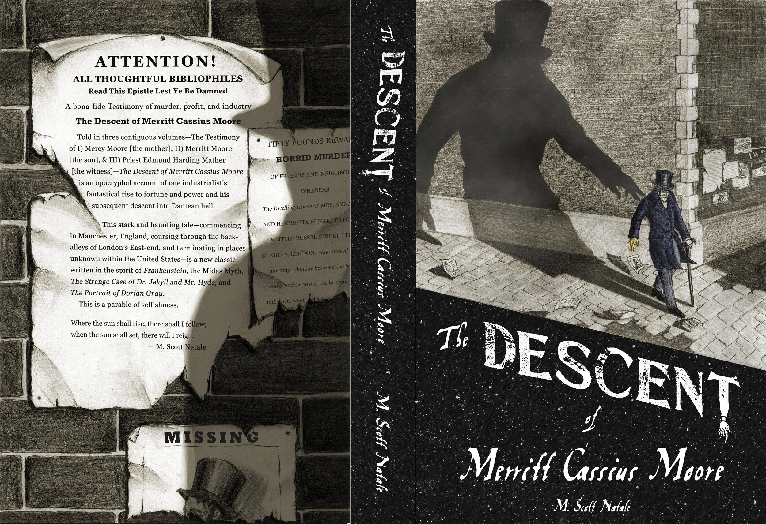 "The Descent of Merritt Cassius Moore" - Novel Cover Art 
