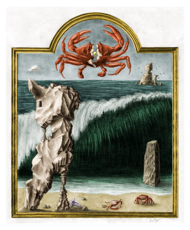 Vision of a Dying Crab II - 2019, Pencil, Digital