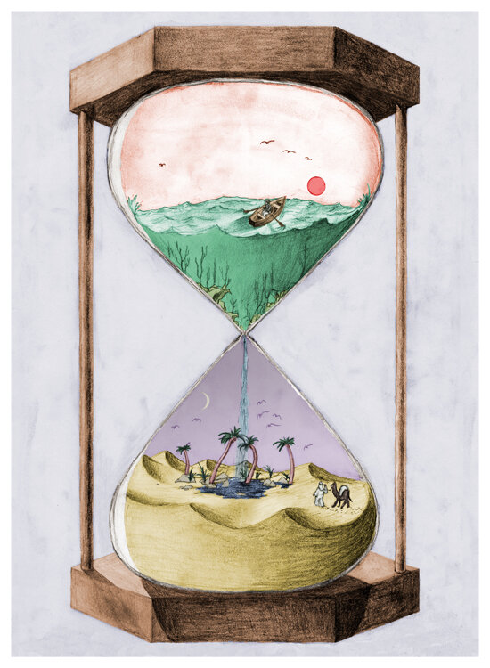 The Font of Eschaton - 2017, pencil, digital