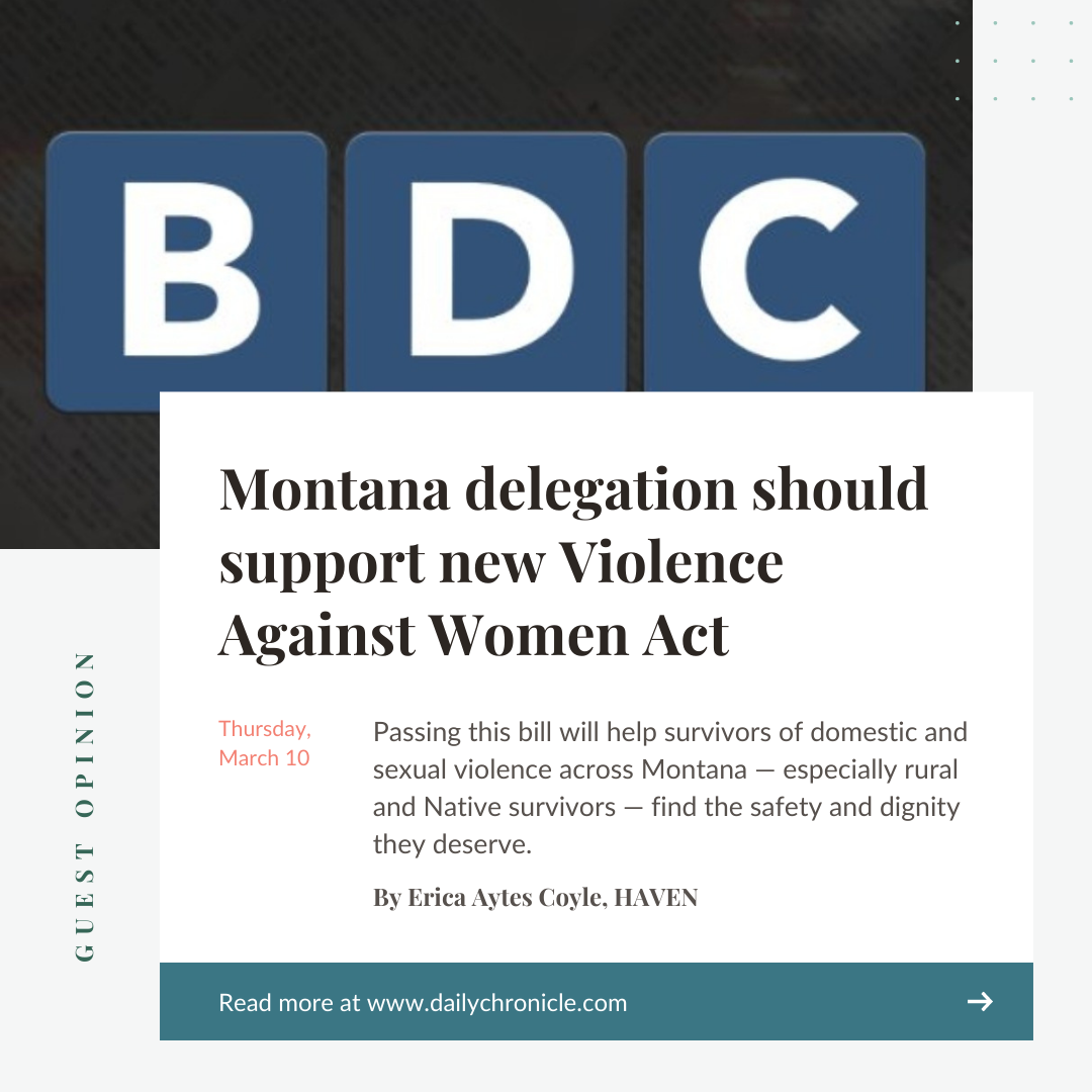 Columna invitada: La delegación de Montana debe apoyar la nueva Ley de Violencia contra la Mujer