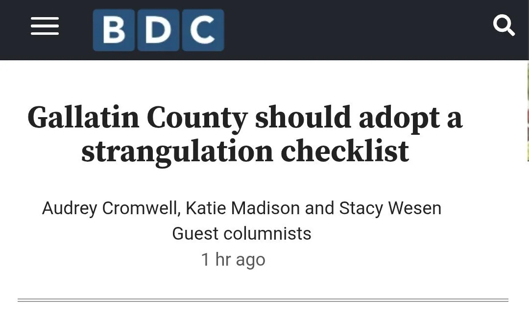 Guest column: Gallatin County should adopt a strangulation checklist