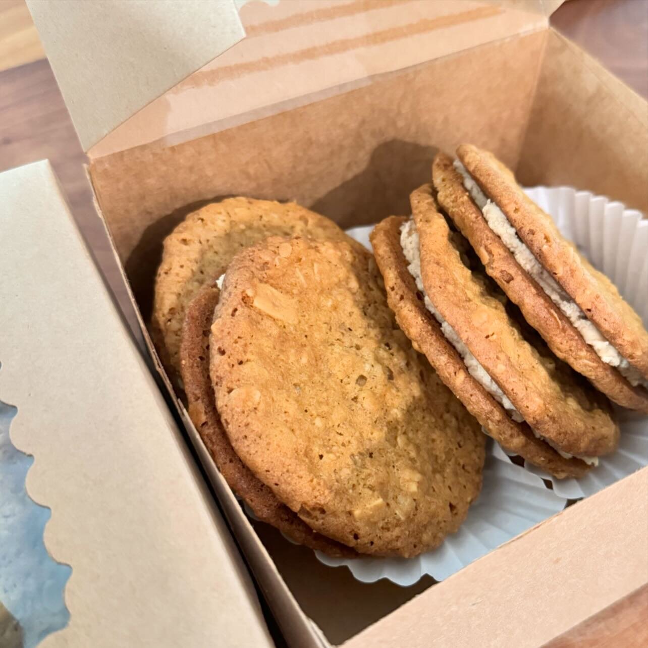 To all Nutter Butter cookie fans - our version available today only at Karl the Store @karl_the_store - crunchy peanut butter cookies filled with fluffy peanut butter filling. #yum #cookiesvspies #homemade