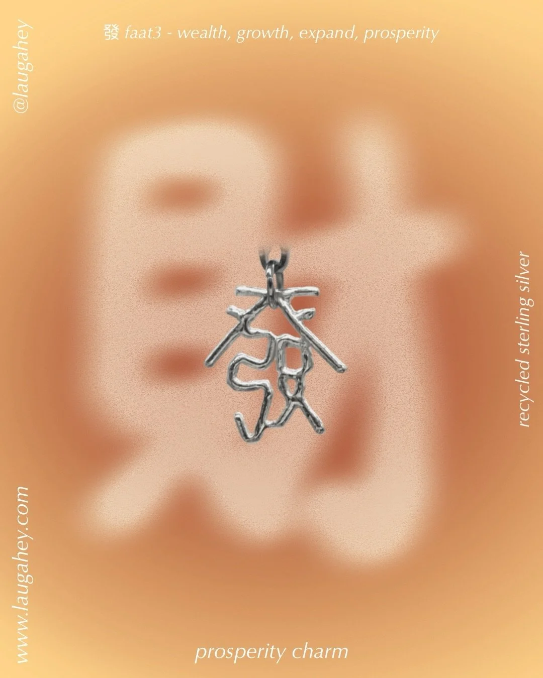 Lunar New Year 🧧發 prosperity make money charm for the new year ahead 💰 in recycled sterling silver, available as clip on charms, or hoop earring