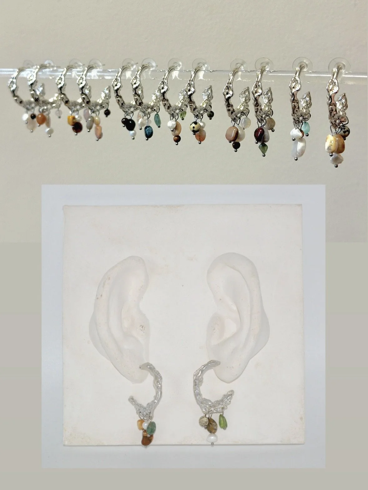 Molten hoop pebble earrings - new colours coming to @saladdaysmarketlondon 2nd May at Battersea power station 🐚