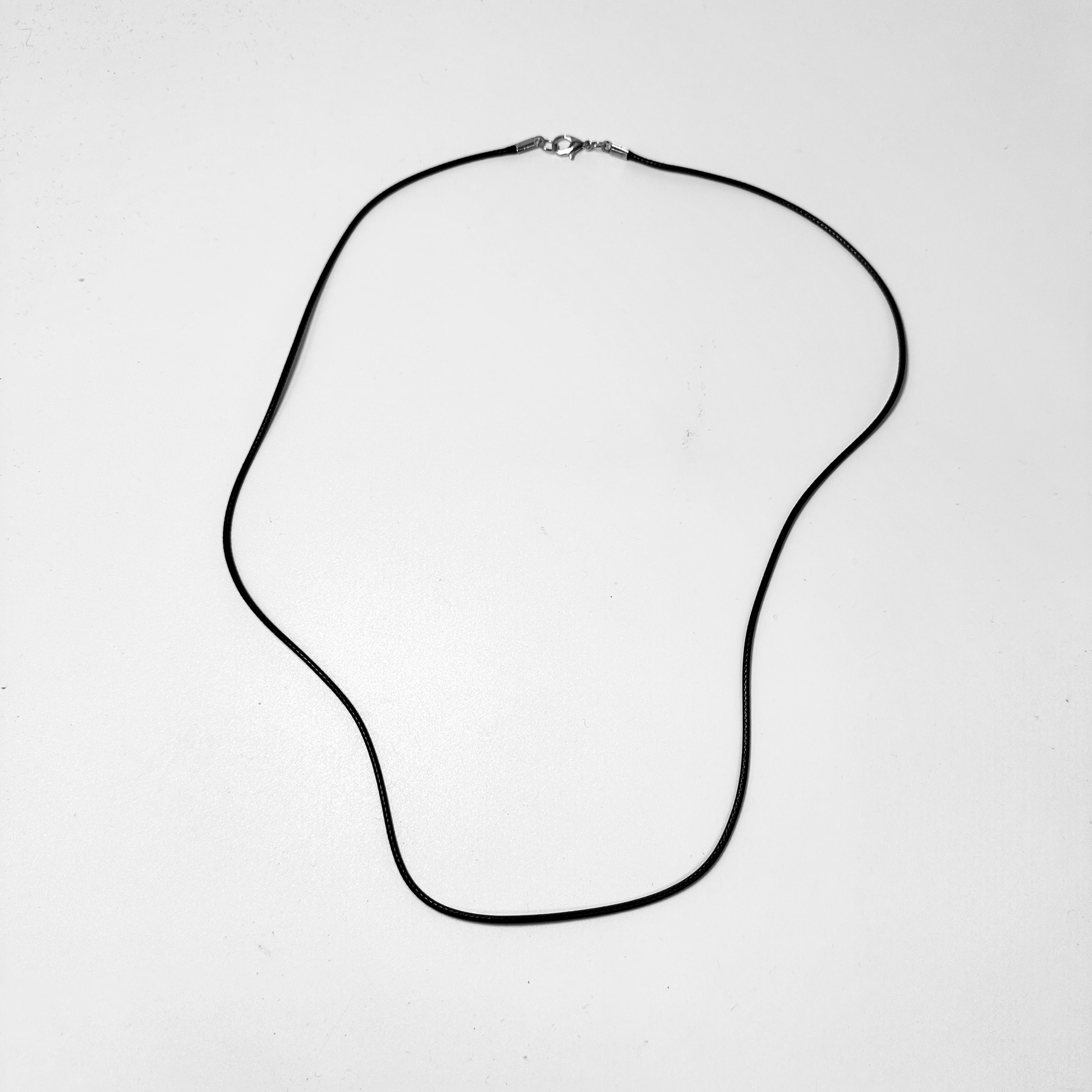 Black Waxy Cord Necklace