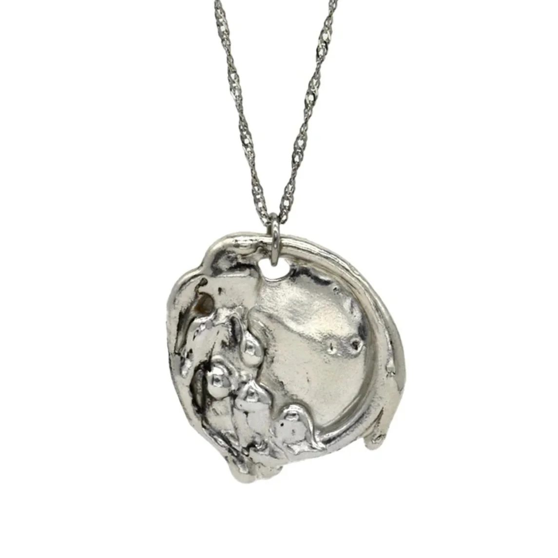 Molten Medallion Coin Necklace
