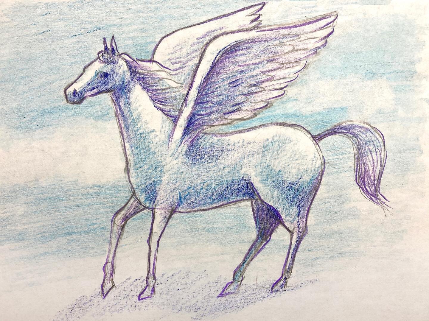 This is the colored pencil artwork Pegasus showed to our colored pencil students! Message us if you are interested in taking colored pencil class with us!! 😀😀😀😀
#charlotteartstudio  #parents #art #fineart #creativity #arteducation #elementaryart 
