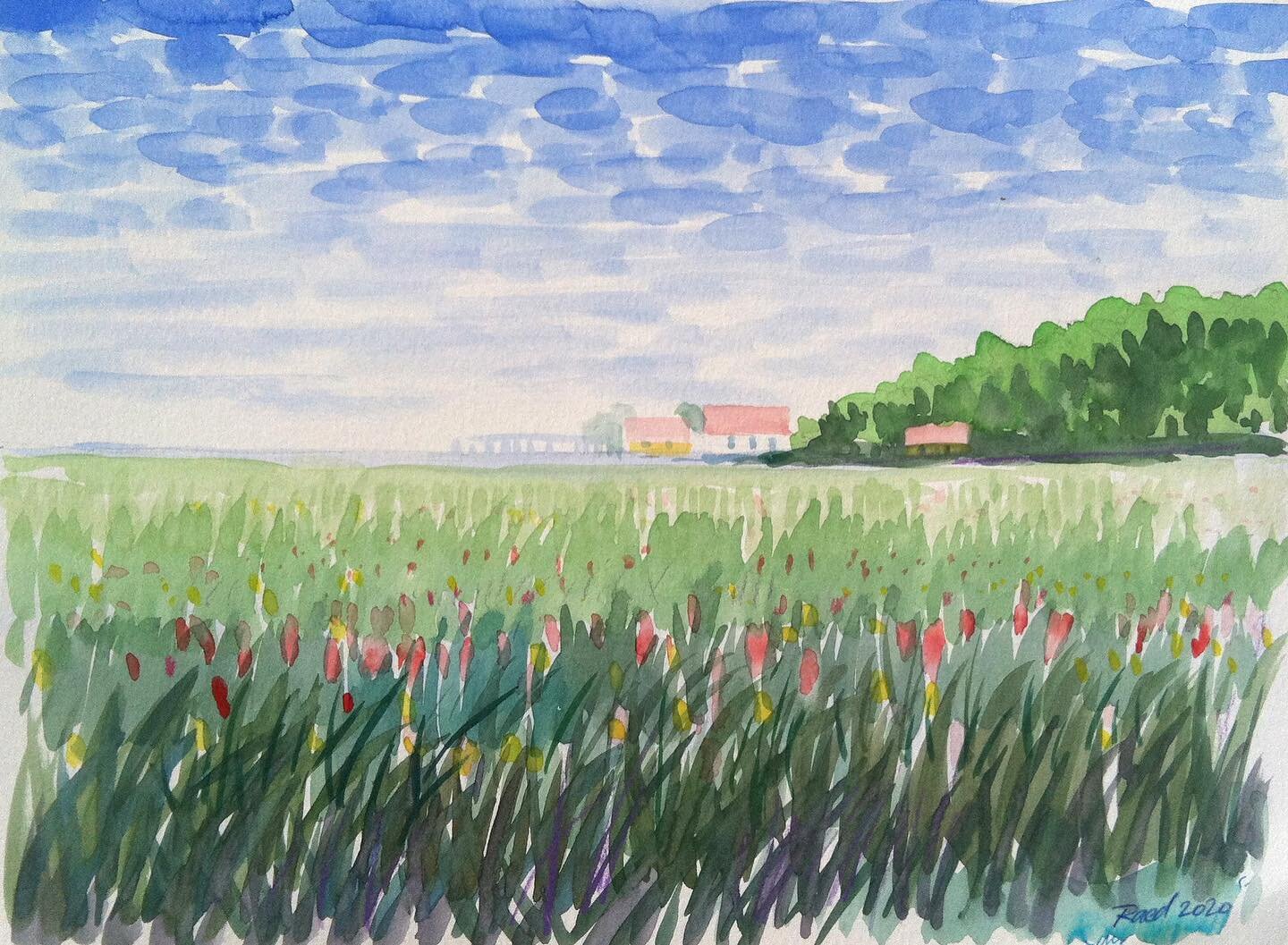 This is the Field in watercolor showed to our beginner watercolor young students. Message us if you are interested in taking watercolor class with us!! 😀😀😀😀
#charlotteartist #watercolor #charlotteartstudio #parents #art #fineart #creativity #arte