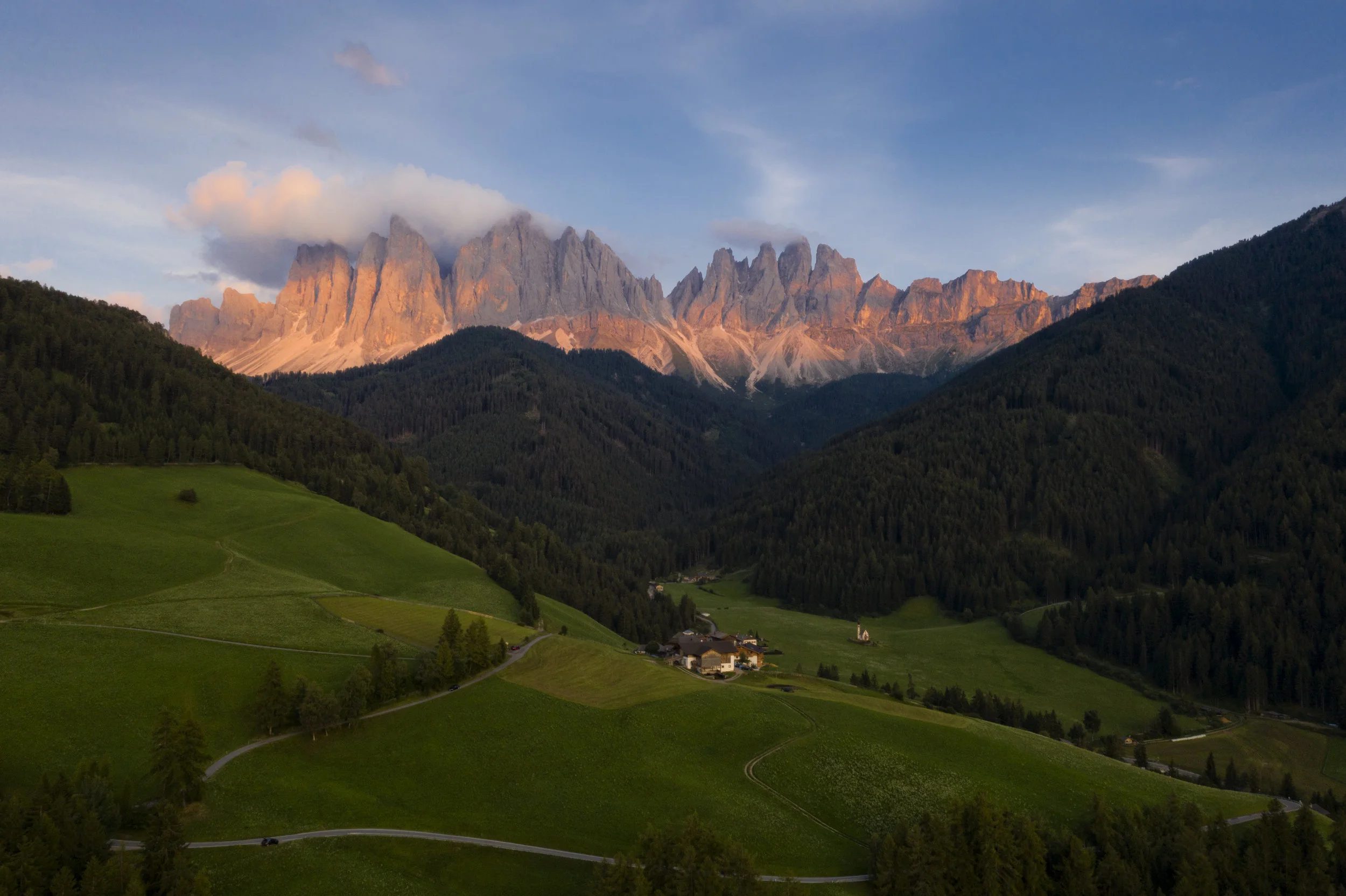 Sunset in the Dolomites