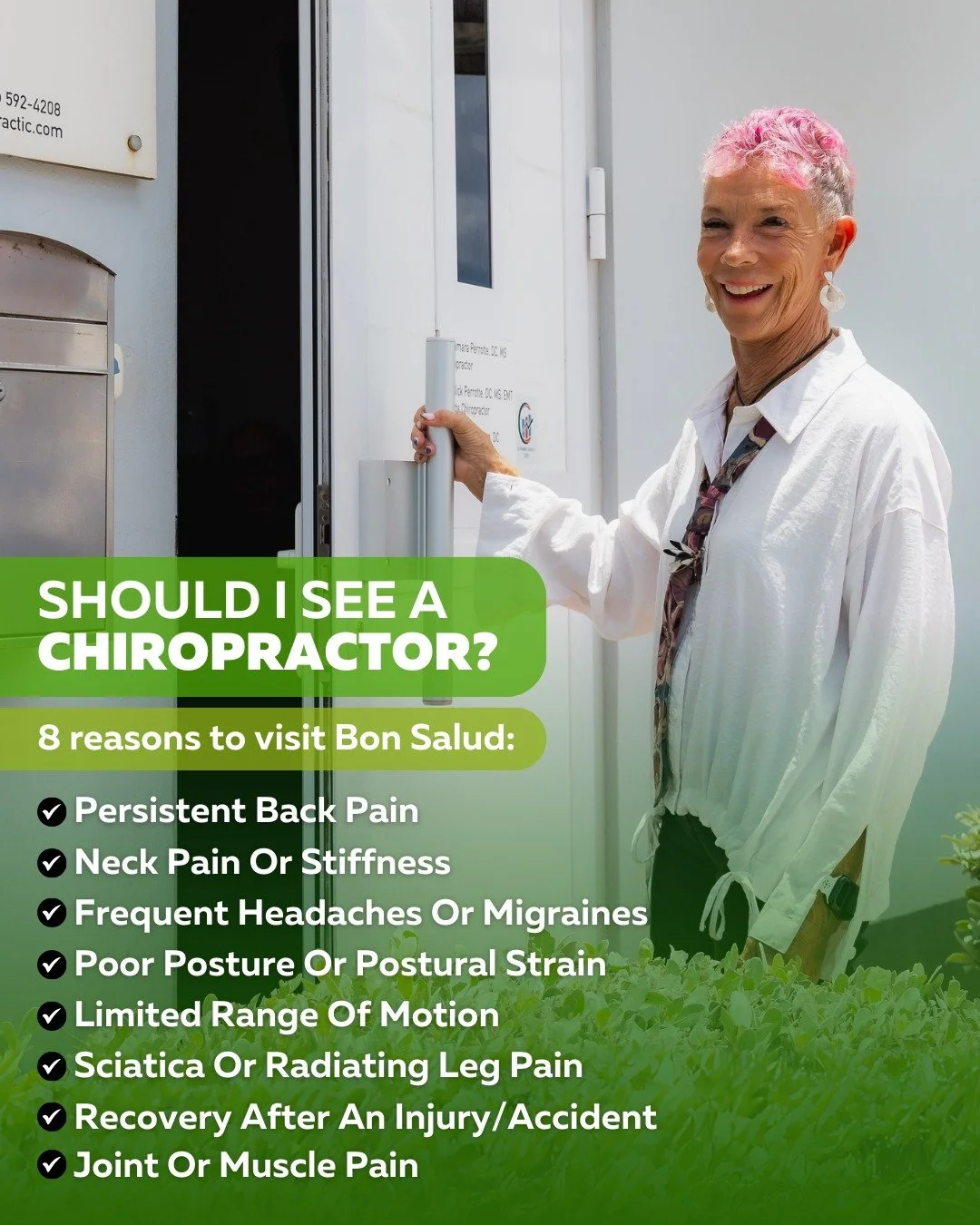 Not sure if it&rsquo;s time to see a chiropractor?🤔 If your body is giving you signals, we&rsquo;re here to help you move better, feel better, and recover faster at Bon Salud! 

Learn more about our services at www.bonsaludchiropractic.com or send a