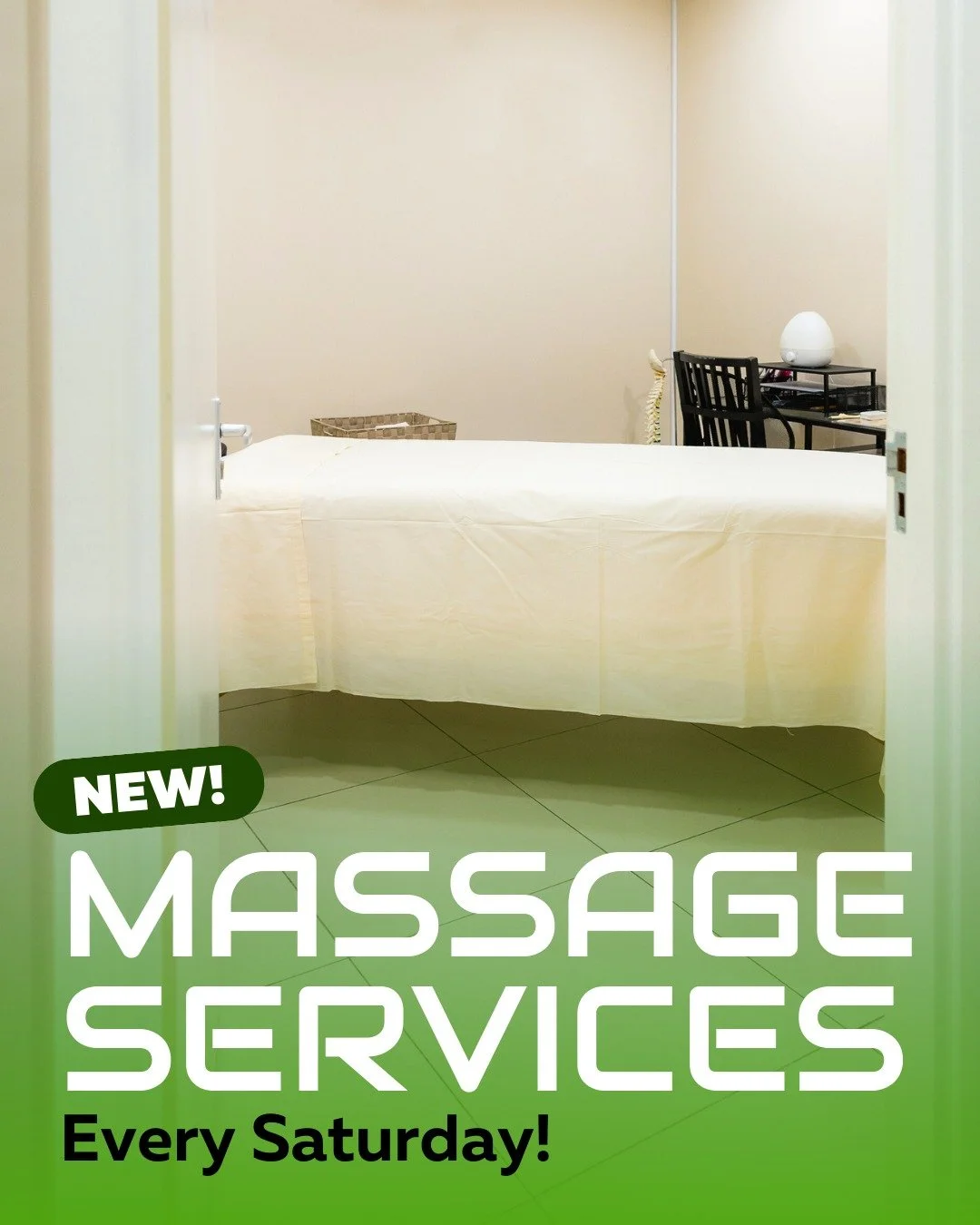 #NEW at Bon Salud💚💪 We&rsquo;re now offering massage services every Saturday!

&bull; 60 Minute Full Body Massage: Legs (Front &amp; Back), Back &amp; Shoulders, Arms, Massage Gun add on.
&bull; 45 Minute Full Body Massage: Legs (Front &amp; Back),