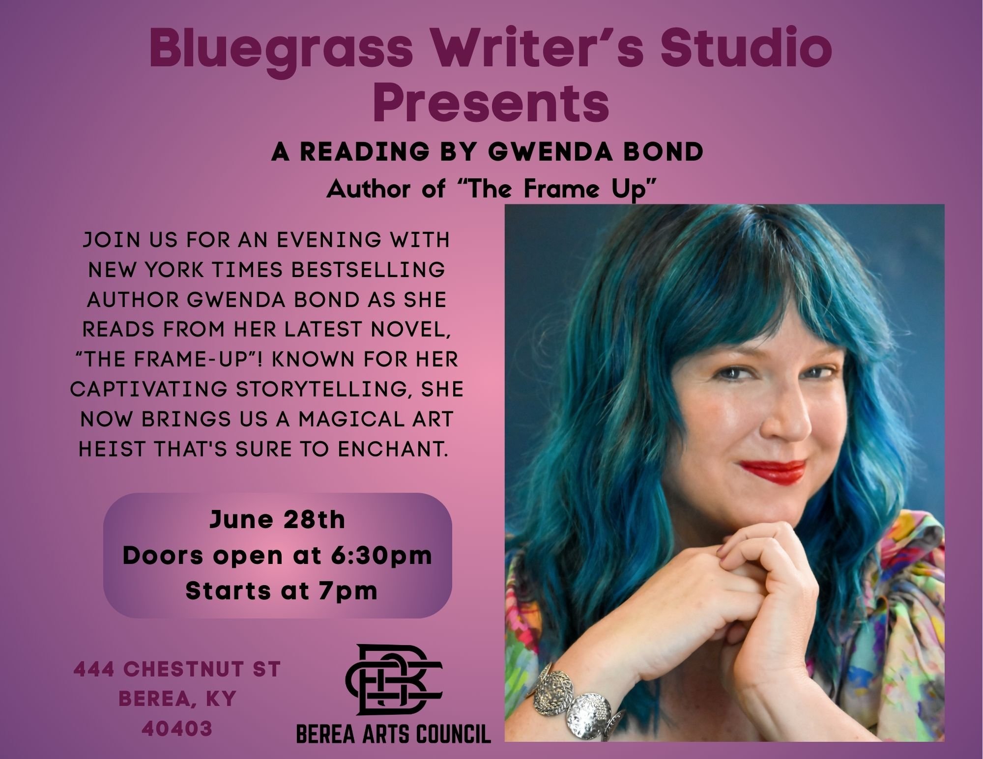 Bluegrass Writer's Studio Presents: Gwenda Bond!