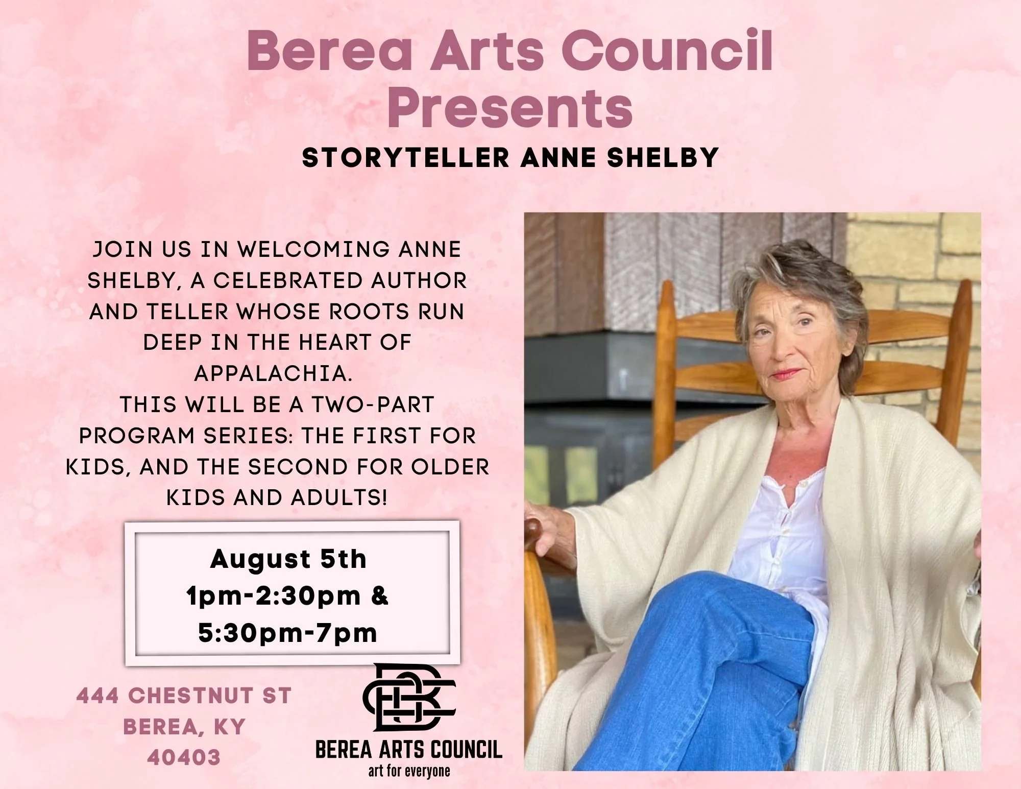 Two-Part Program Series with Anne Shelby