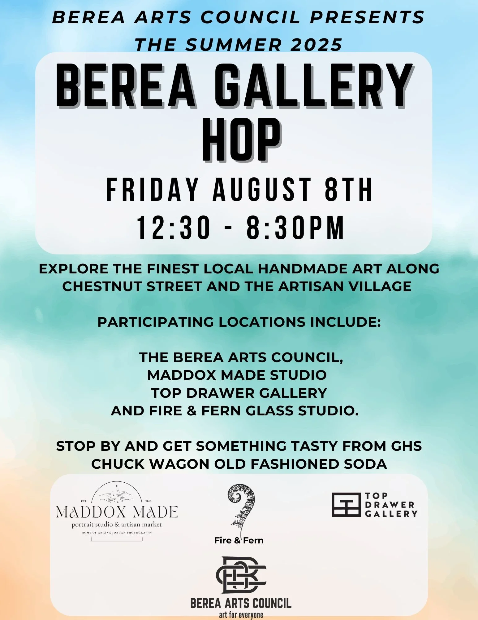 Summer 2025 Berea Gallery Hop