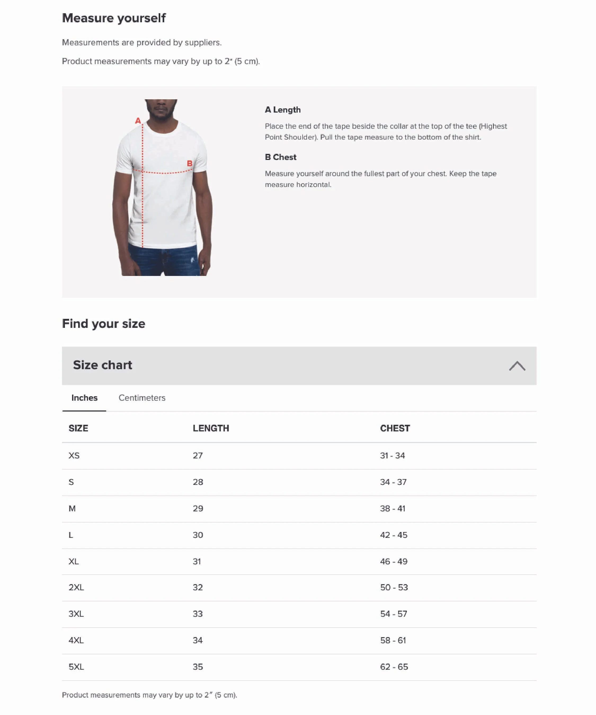 Bella Unisex Staple tshirt body inches.jpg