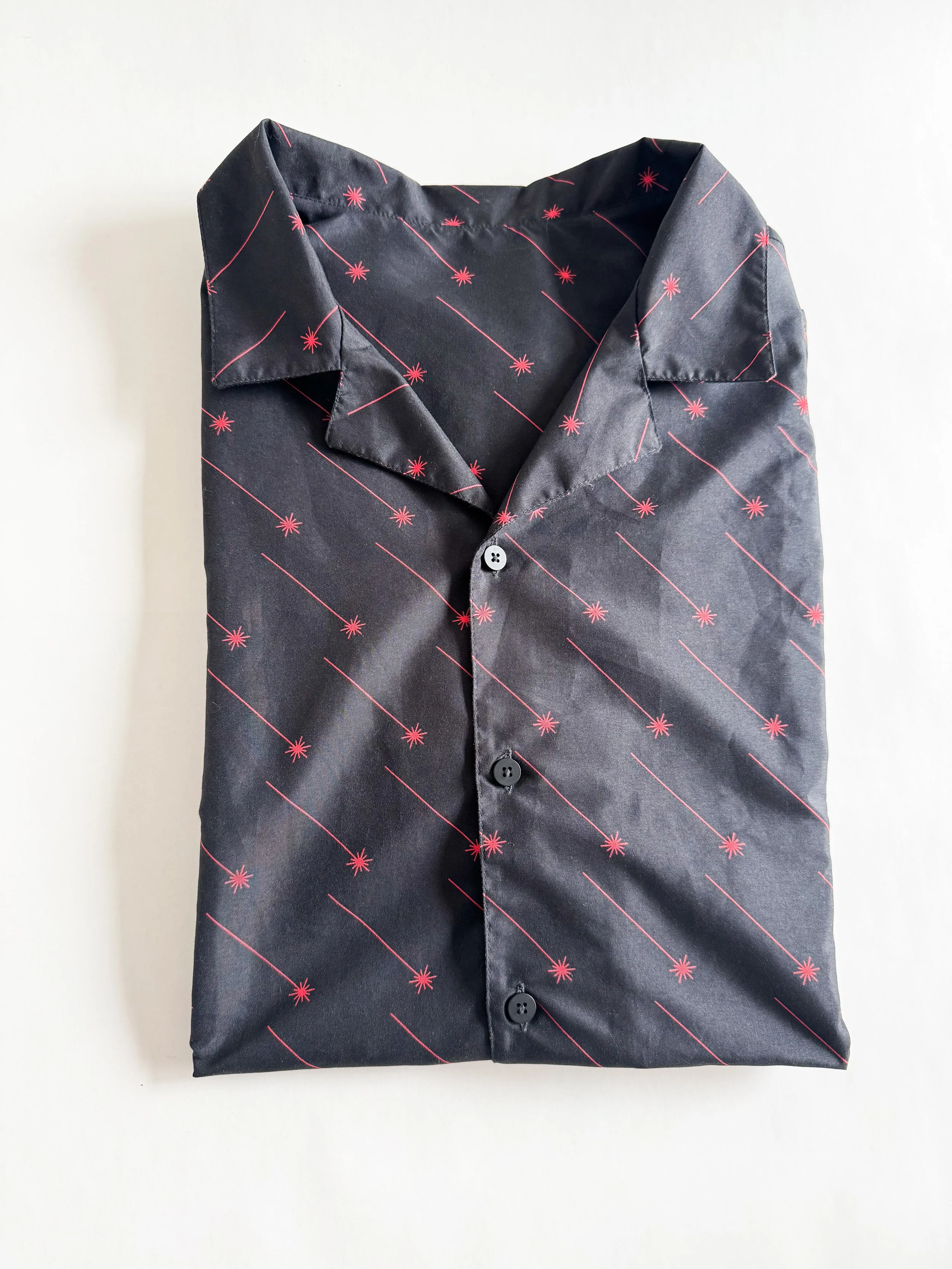 Laser symbols button down shirt