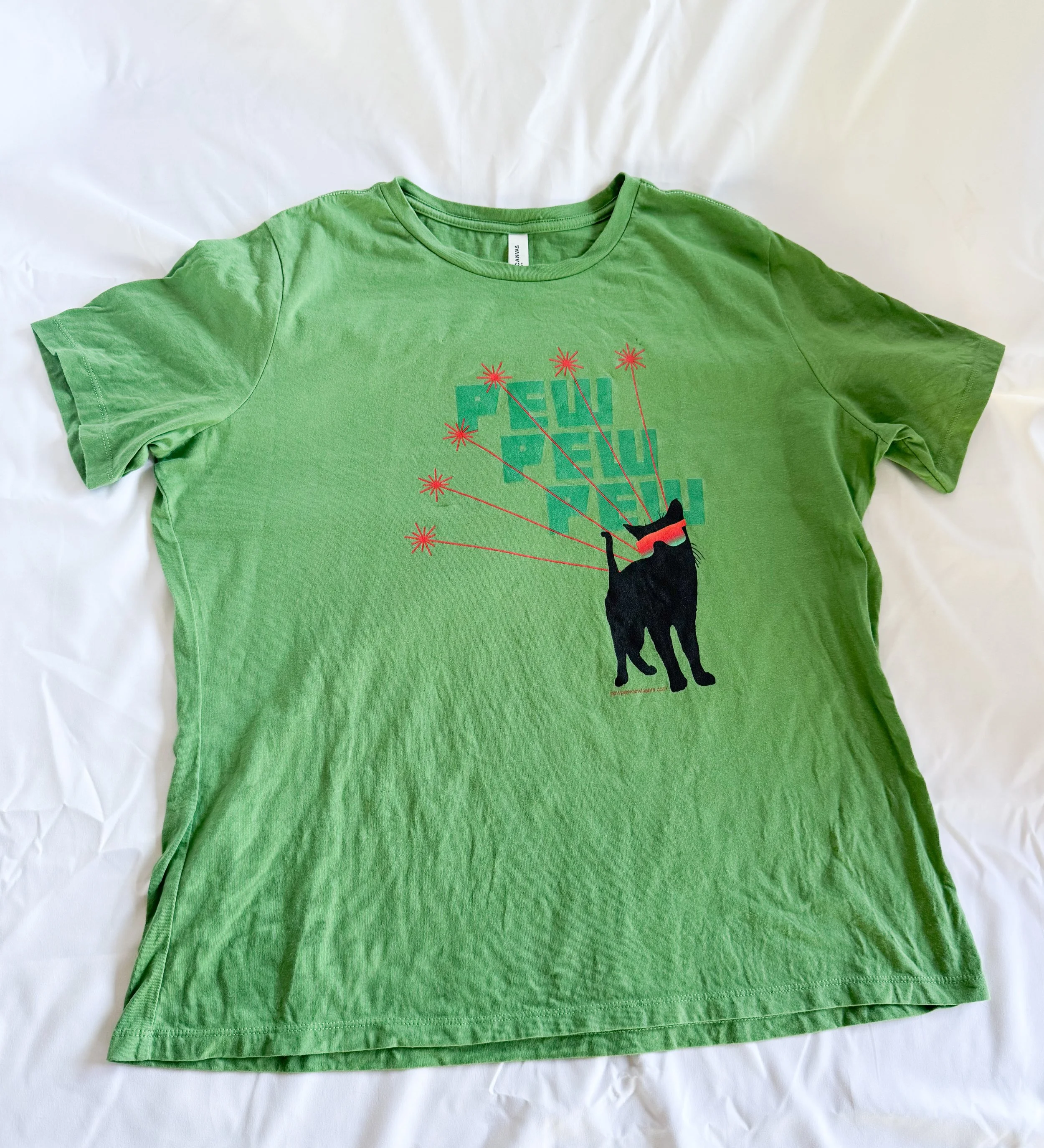 Laser Cat - Fitted T-Shirt