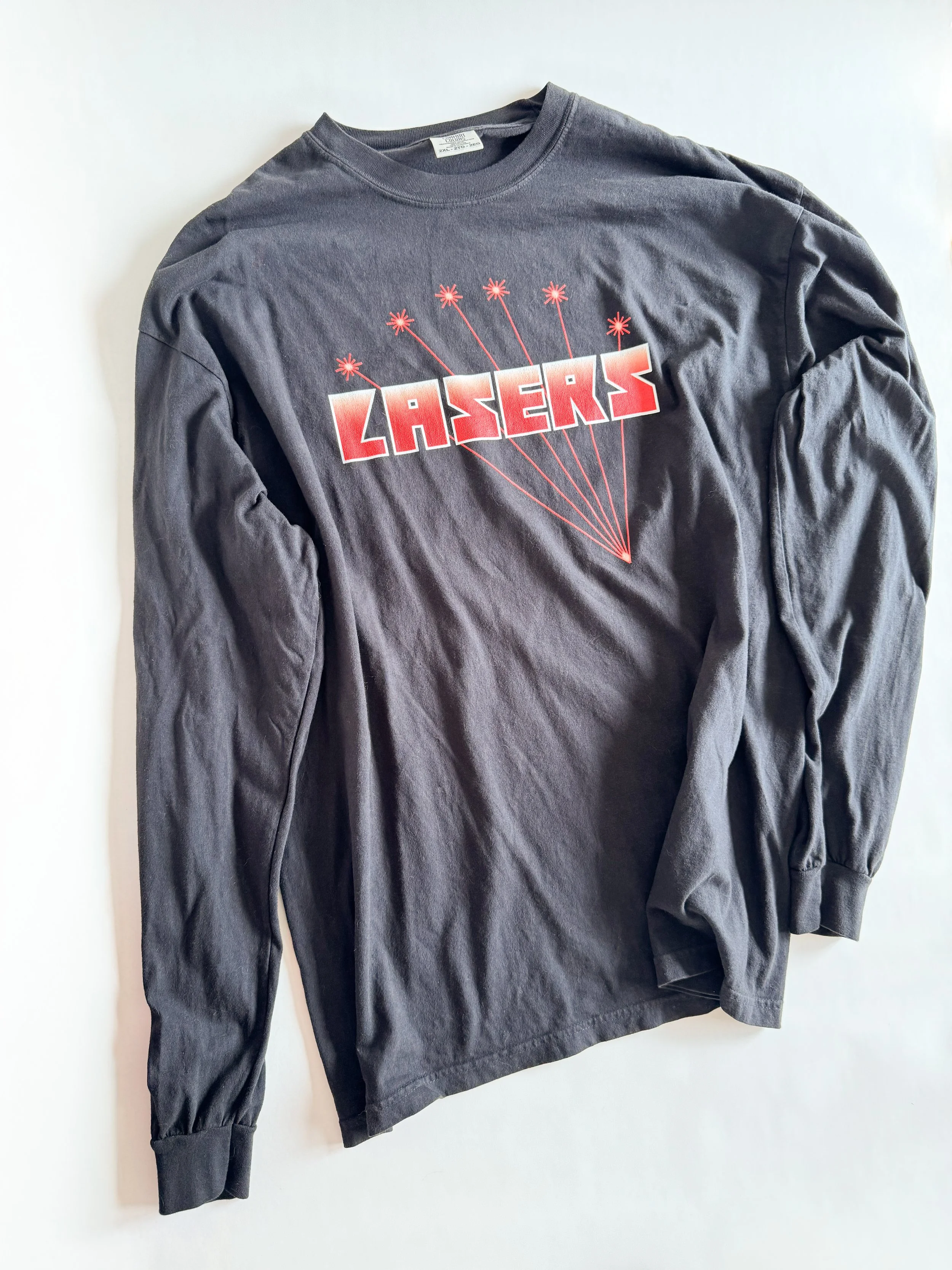 LASERS - HeNe Red - Garment-dyed heavyweight long-sleeve shirt