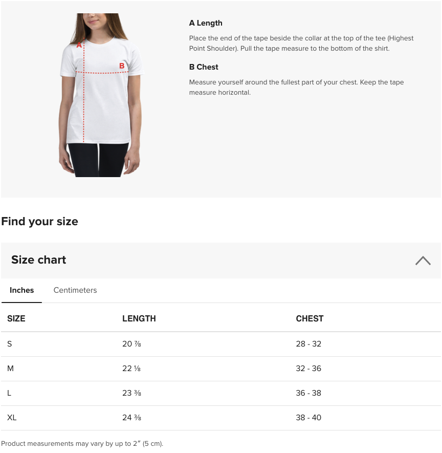 Bella Youth Staple Tee Body Inches.png