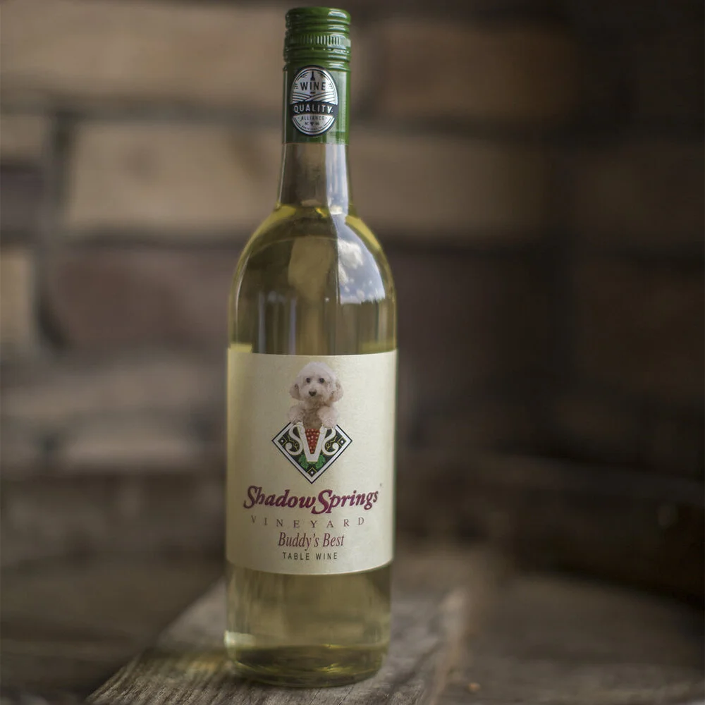 Buddy’s Best $17 This wine is made from valvin muscat. It’s a sweet, fruity, moscato type wine approved by our dog Buddy