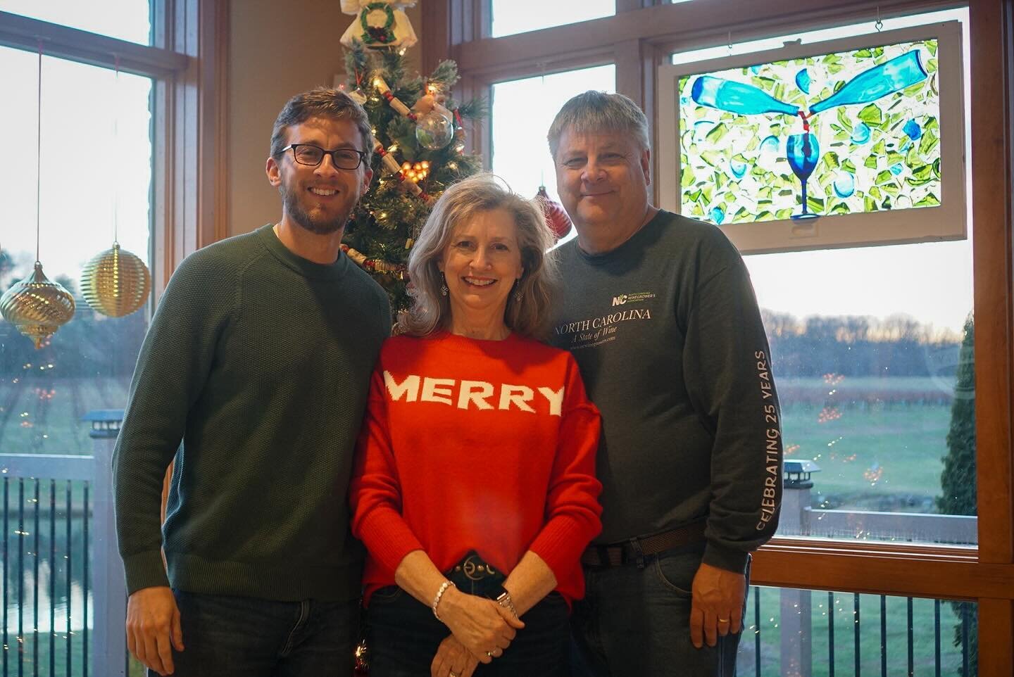Happy holidays to all our customers and friends! Wishing you a bright 2024 filled with joy and 🍷.

Chuck, Jamey, and Justin

#ncwine 
#visitnc 
#yadkinvalley