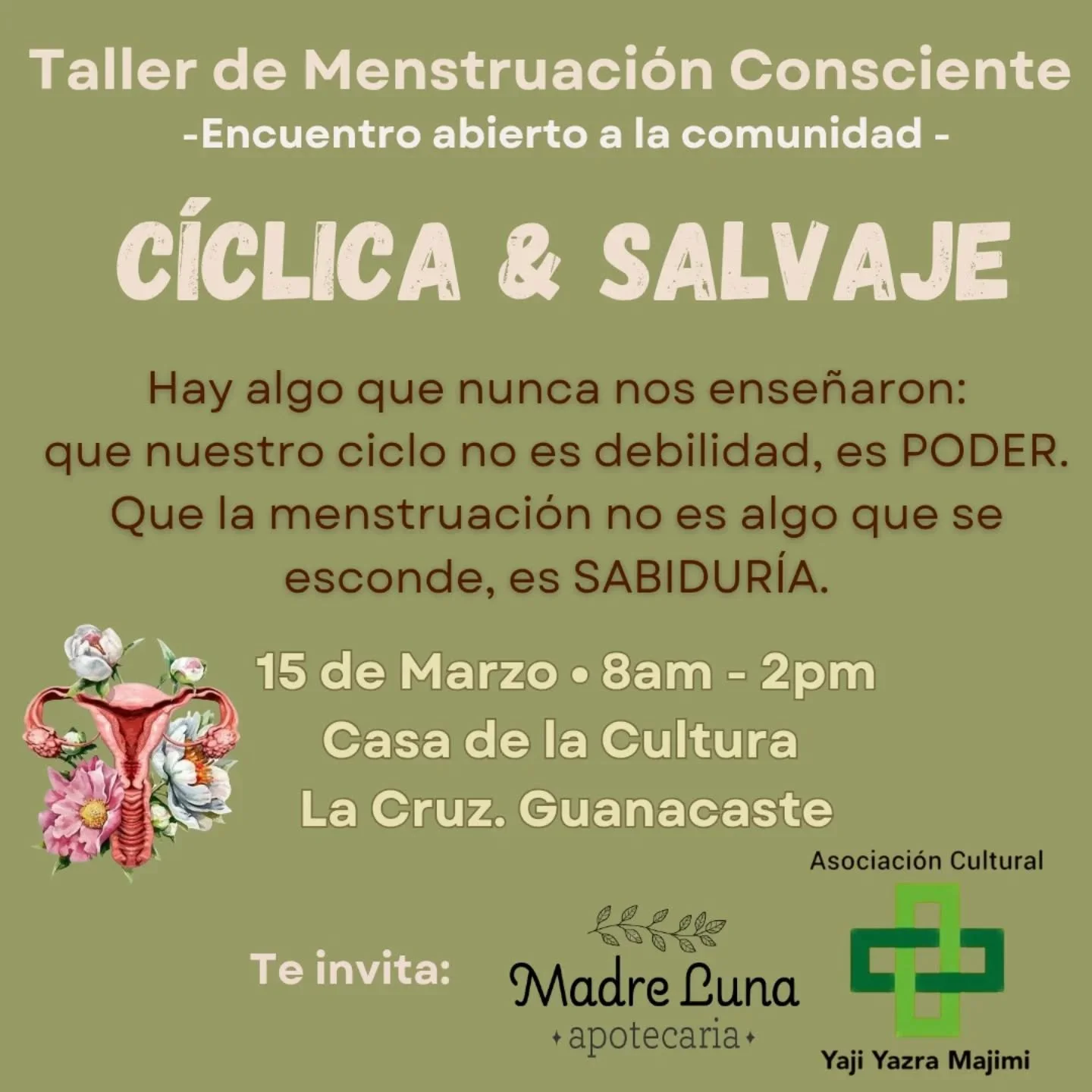 *Menstruar es poder: soberan&iacute;a corporal, conciencia hormonal y revoluci&oacute;n femenina.*
.
. Si sientes que es momento de entender tu cuerpo desde el poder y no desde la culpa, este espacio es para vos.
.
. Este no es solo un taller. Es un 