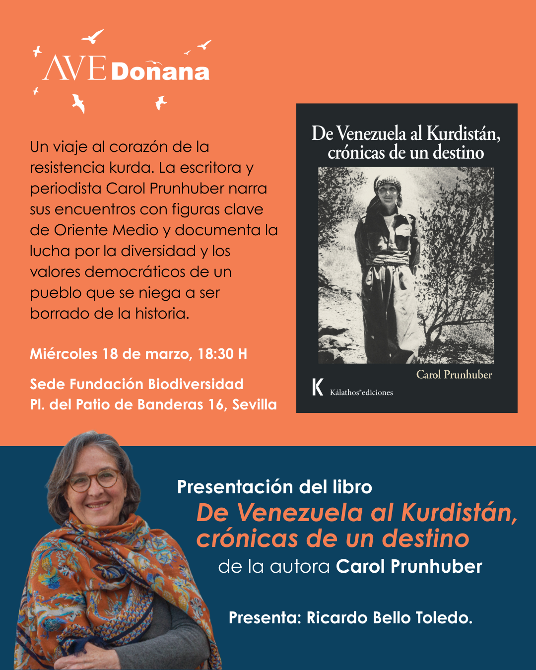 AVE Doñana II: Presentación del libro "De Venezuela al Kurdistán, crónicas de un destino" de Carol Prunhuber
