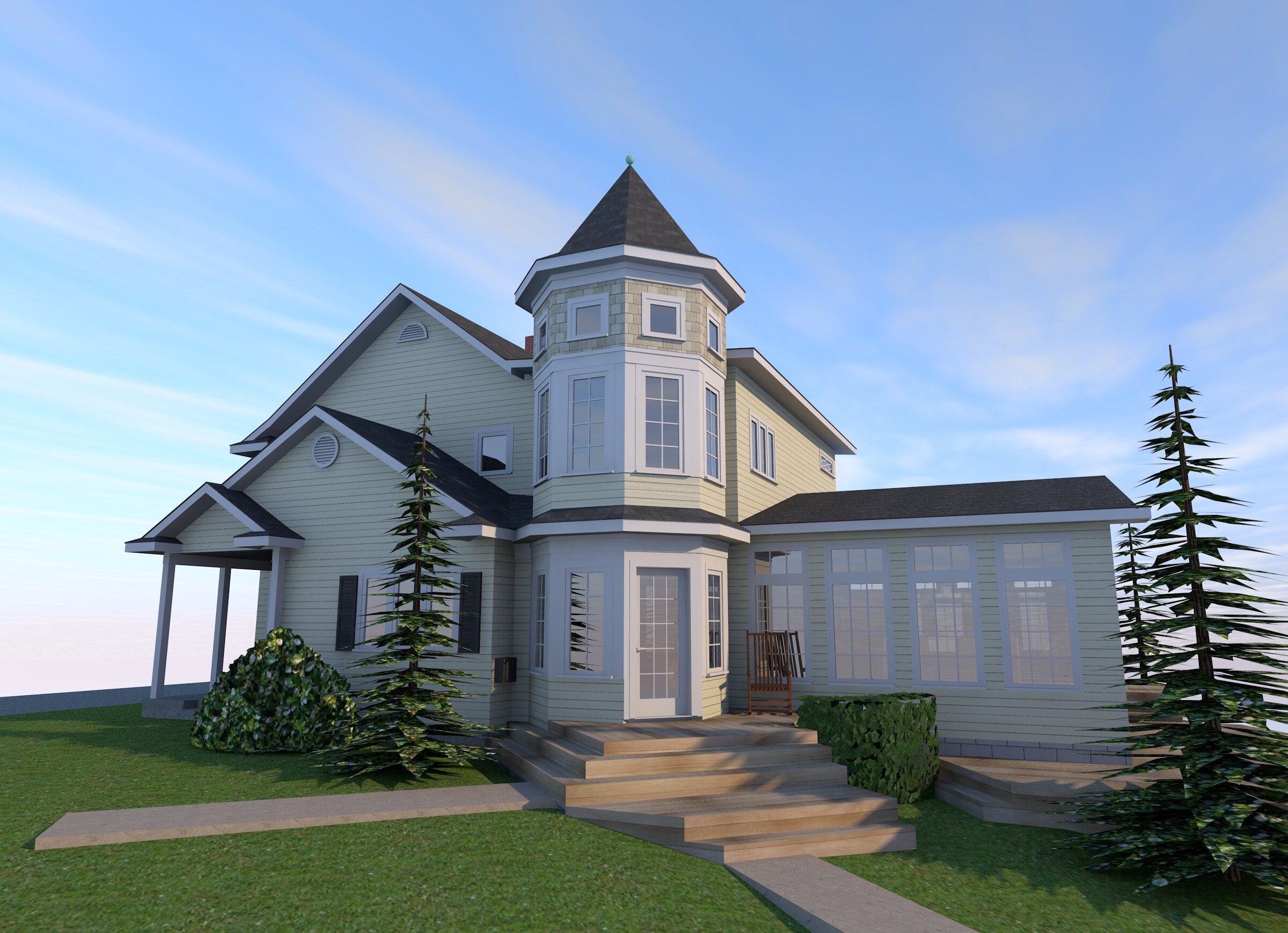 Victorian Turret Addition | Render #1