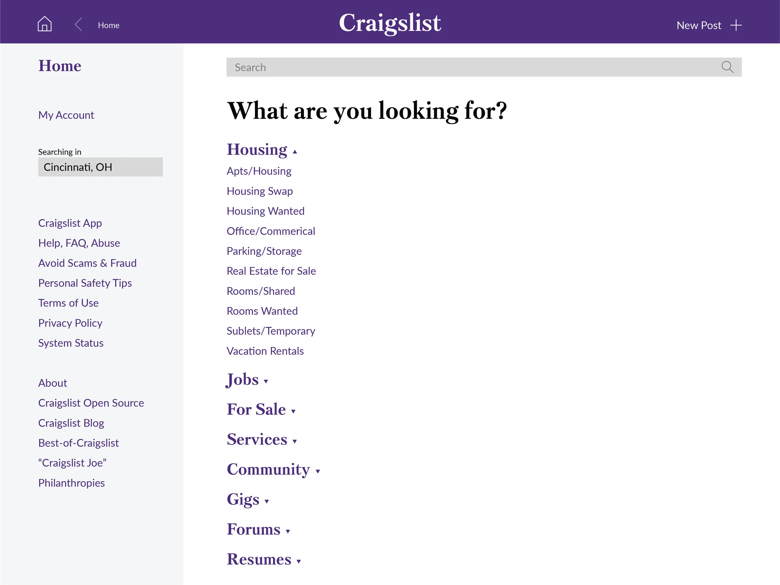 Craigslist Redesign Brady Evans