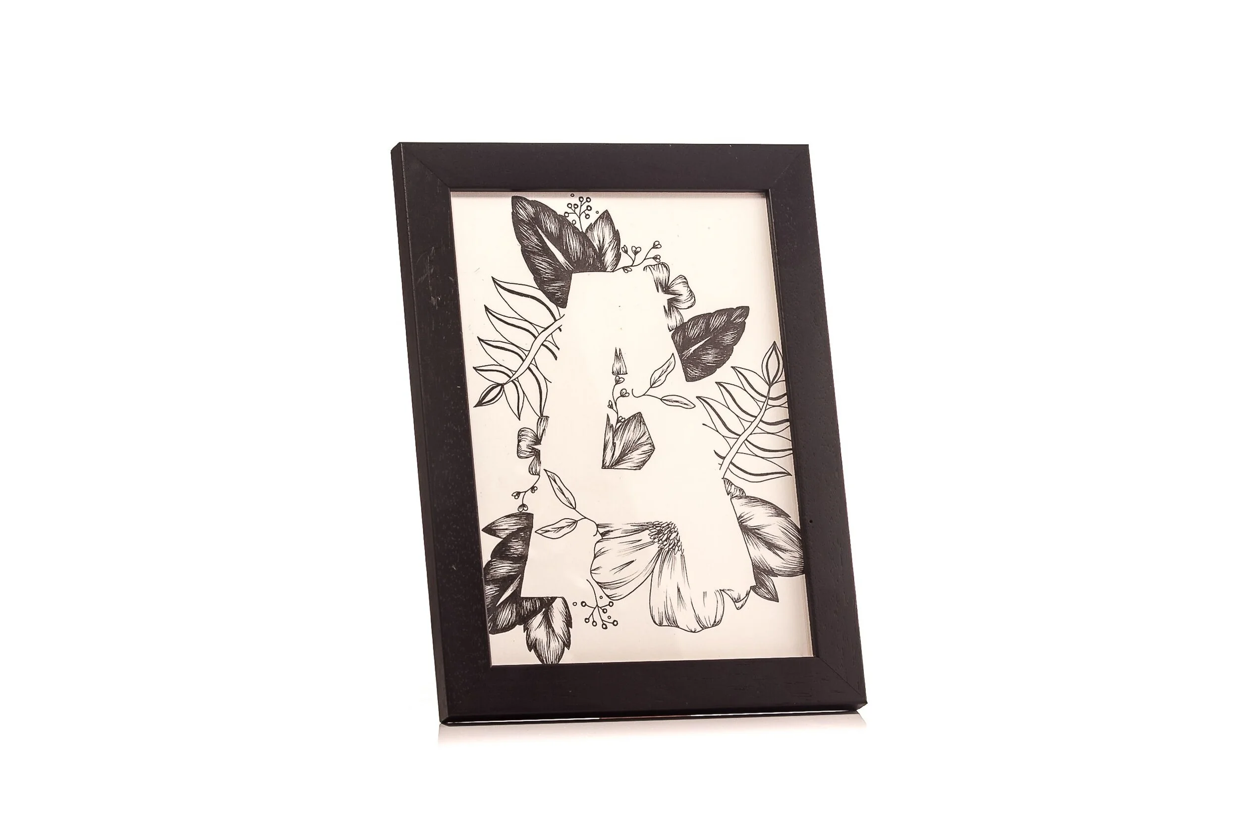 A is for Aga illustration - Black & White