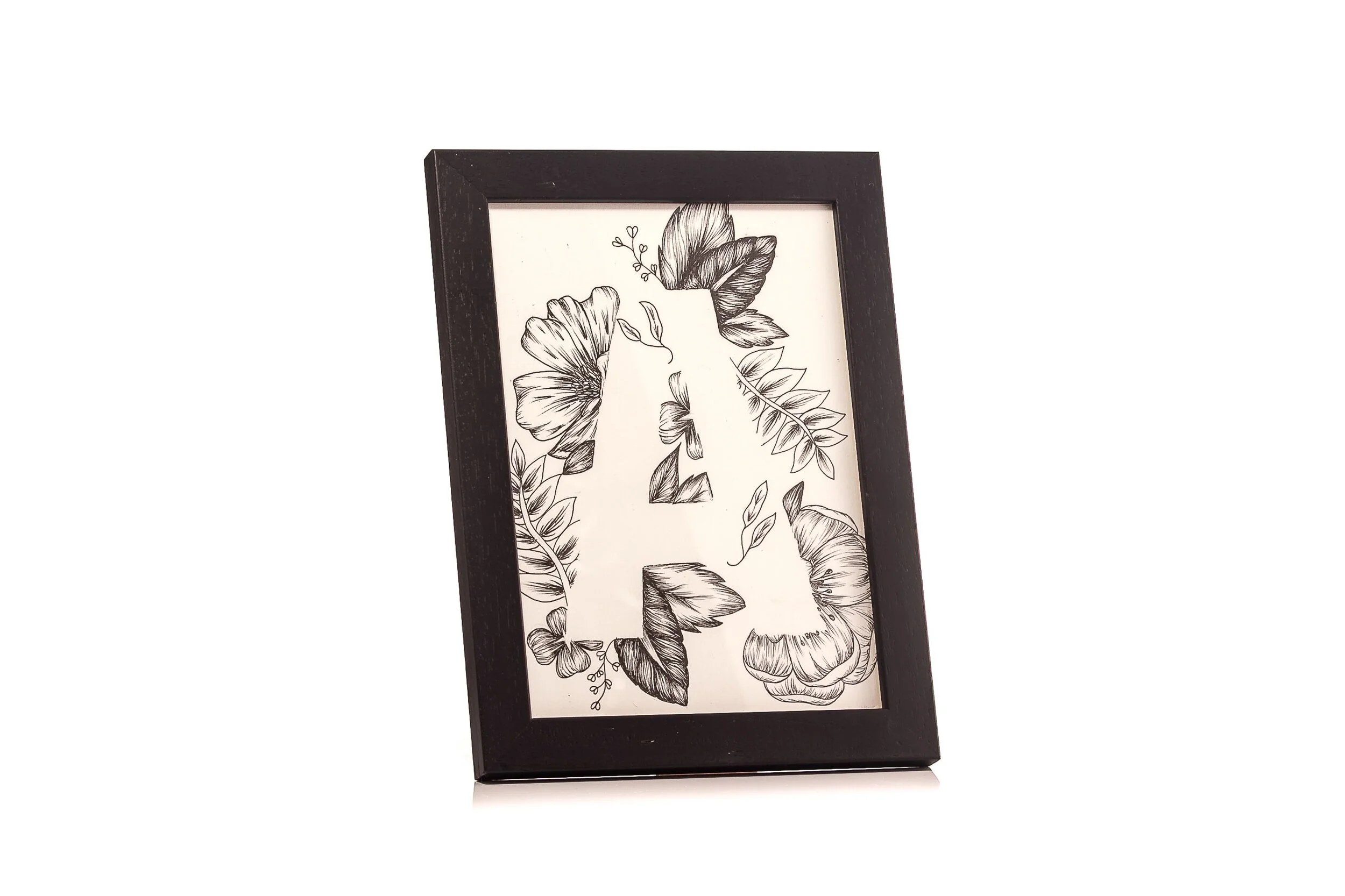 A is for Aga illustration - B & W variant 2