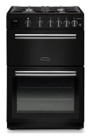 rangemaster professional+ range cooker in black 60cm