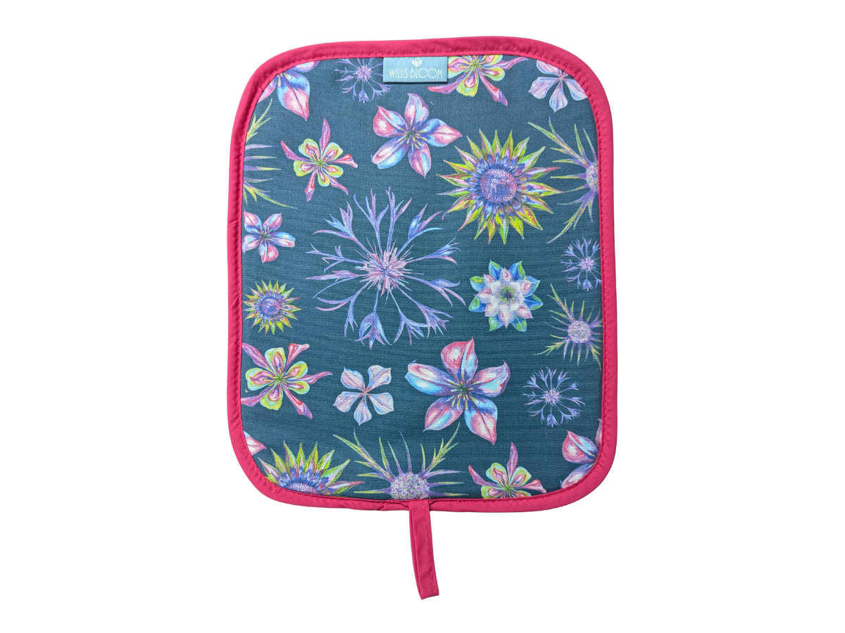 Hob Cover for Rayburn: Midnight Petals by Willis Bloom